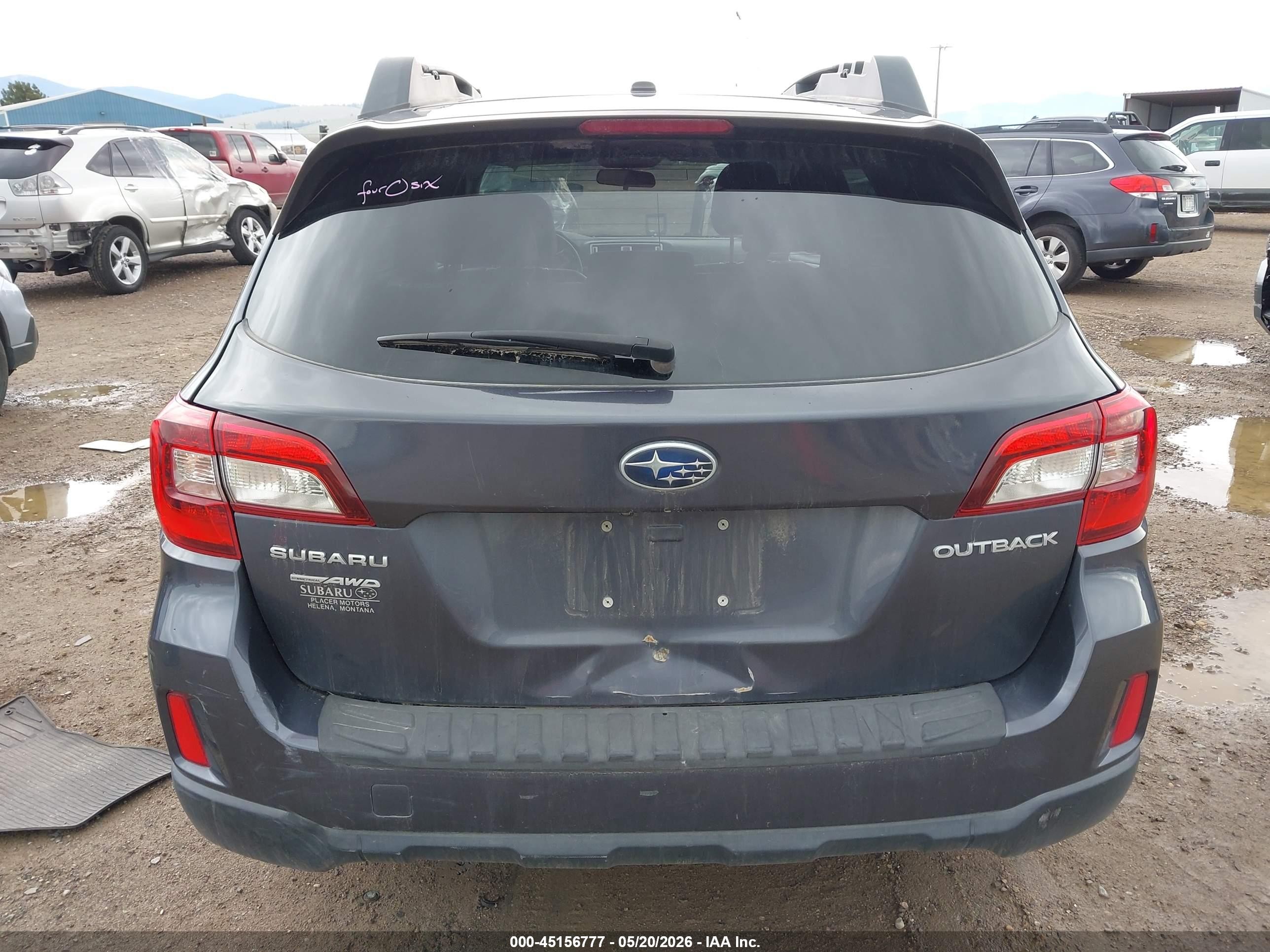 2015 Subaru Outback 2.5i Limited Blue vin: 4S4BSBJC4F3273890