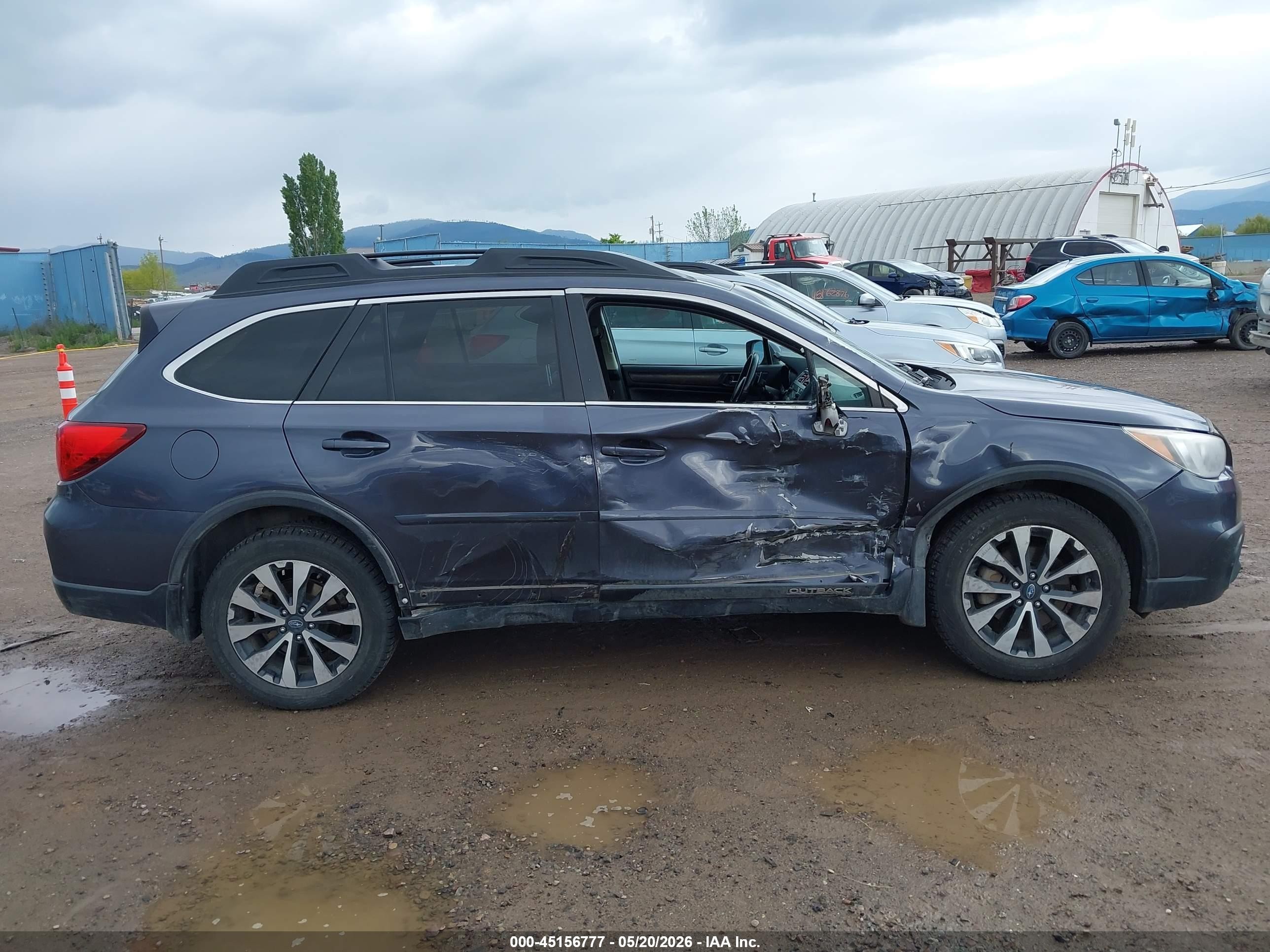 2015 Subaru Outback 2.5i Limited Blue vin: 4S4BSBJC4F3273890