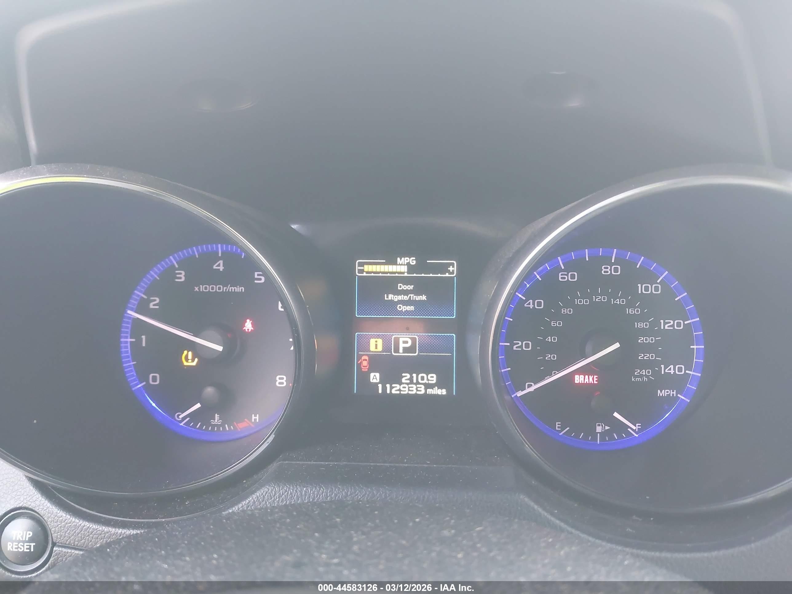 2015 Subaru Outback 2.5i Limited Blue vin: 4S4BSBJC5F3215545