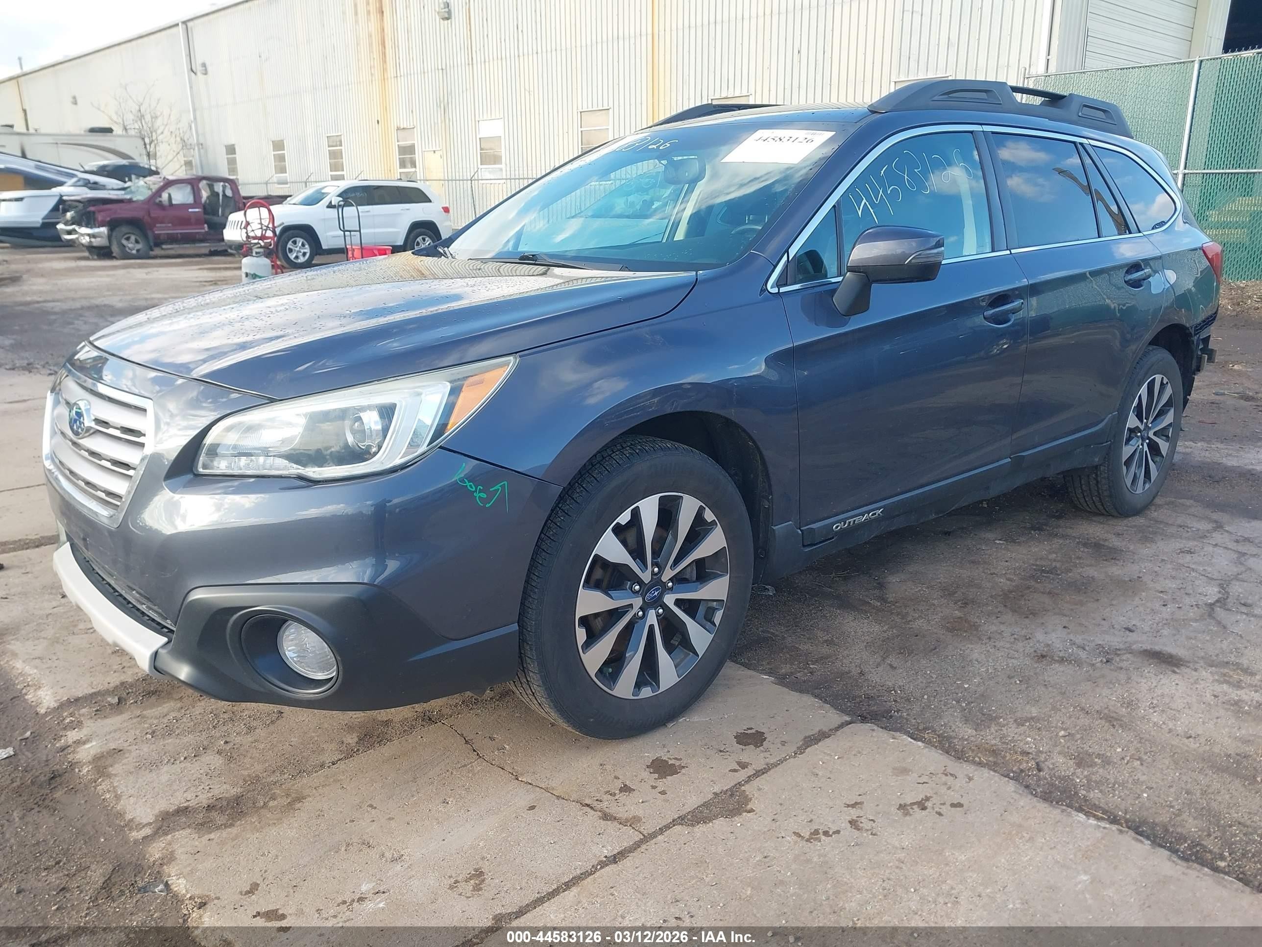 2015 Subaru Outback 2.5i Limited Blue vin: 4S4BSBJC5F3215545