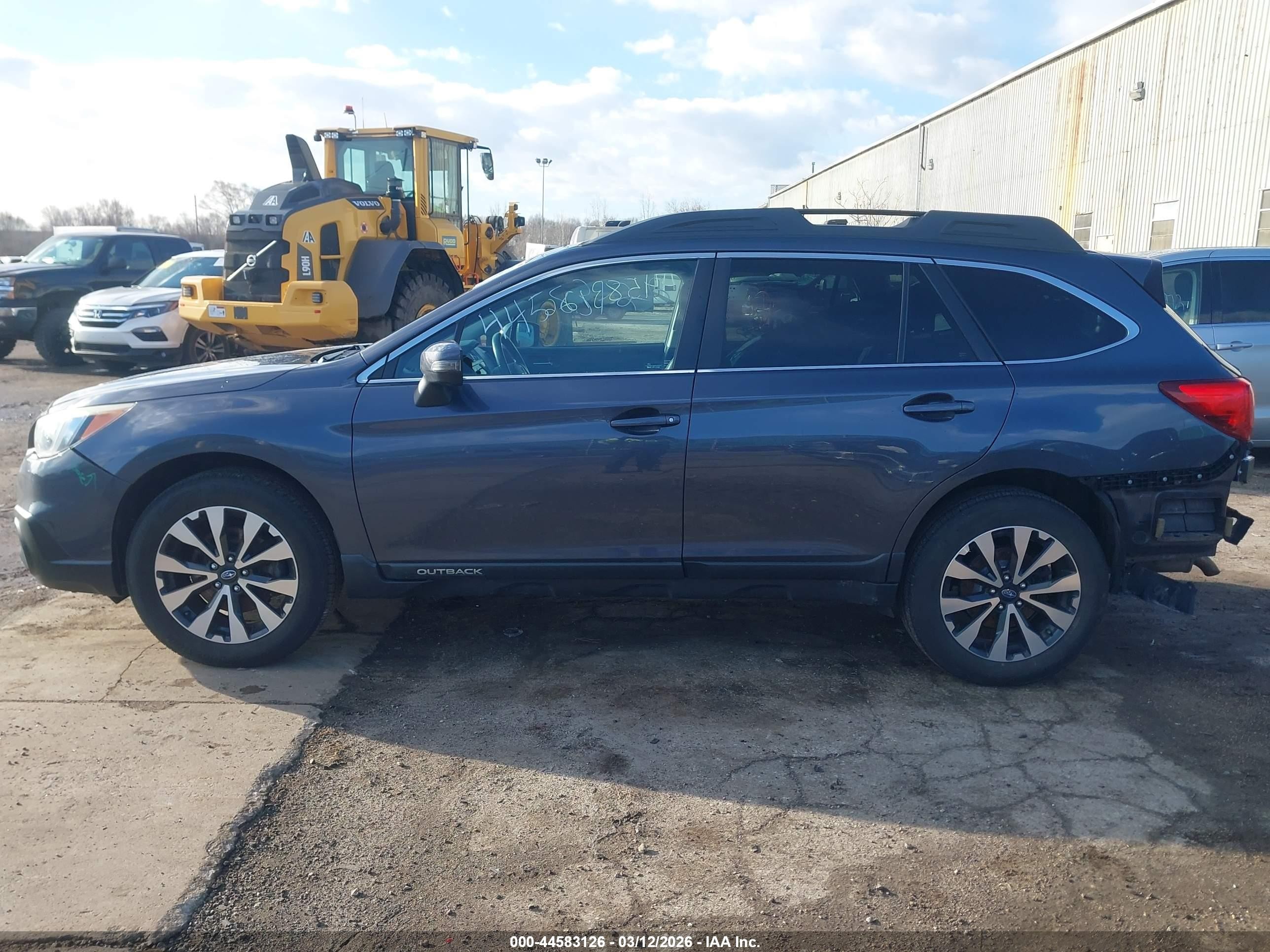 2015 Subaru Outback 2.5i Limited Blue vin: 4S4BSBJC5F3215545