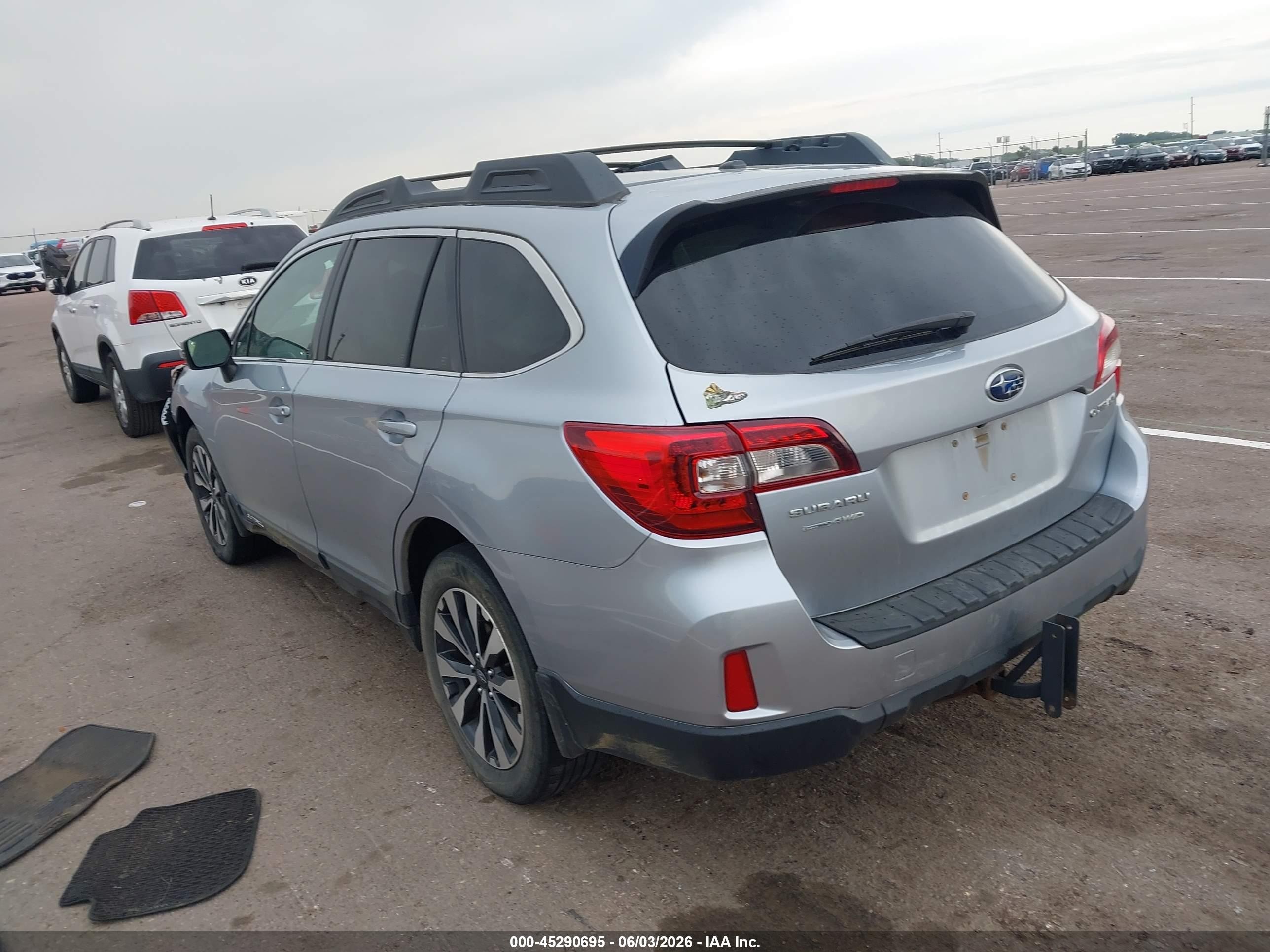 2015 Subaru Outback 2.5i Limited Light Blue vin: 4S4BSBJC6F3226750