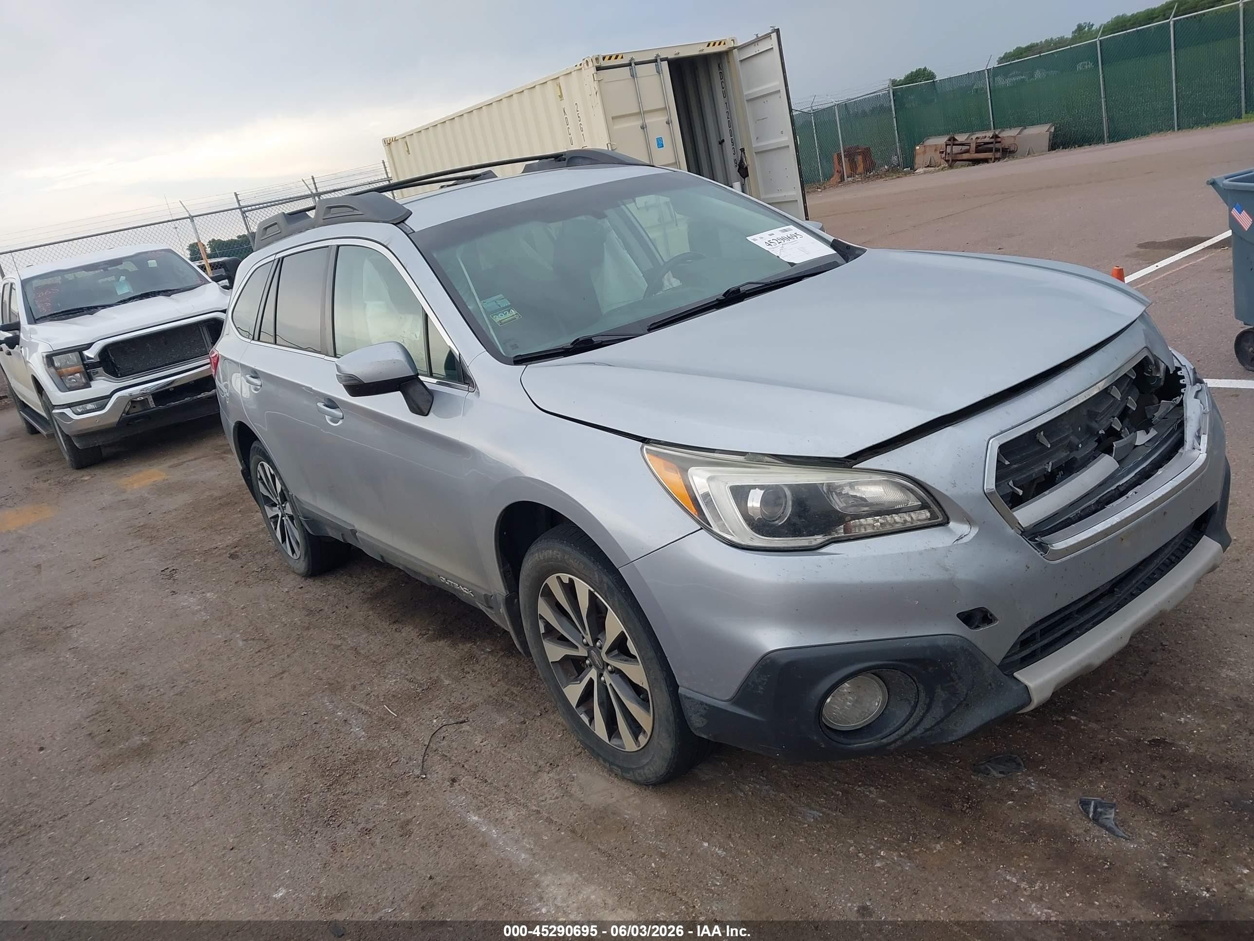 2015 Subaru Outback 2.5i Limited Light Blue vin: 4S4BSBJC6F3226750