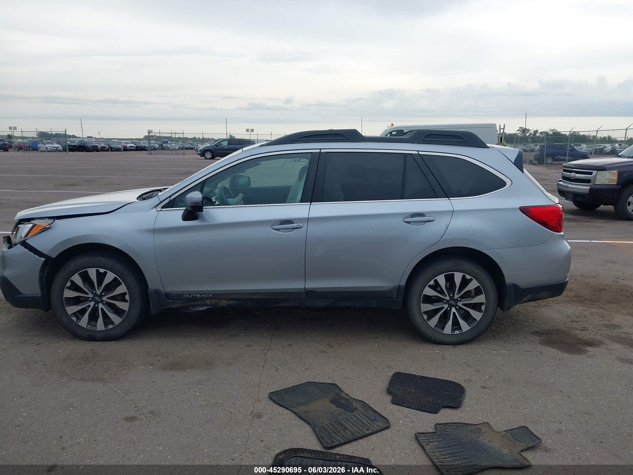 2015 Subaru Outback 2.5i Limited Light Blue vin: 4S4BSBJC6F3226750