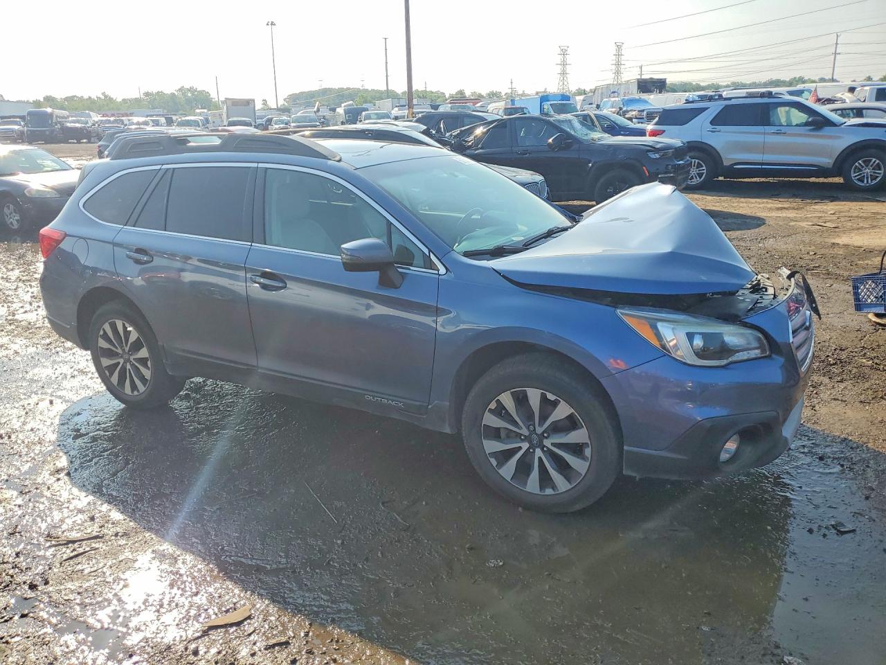 2015 Subaru Outback 2.5i Limited Blue vin: 4S4BSBLC2F3283606