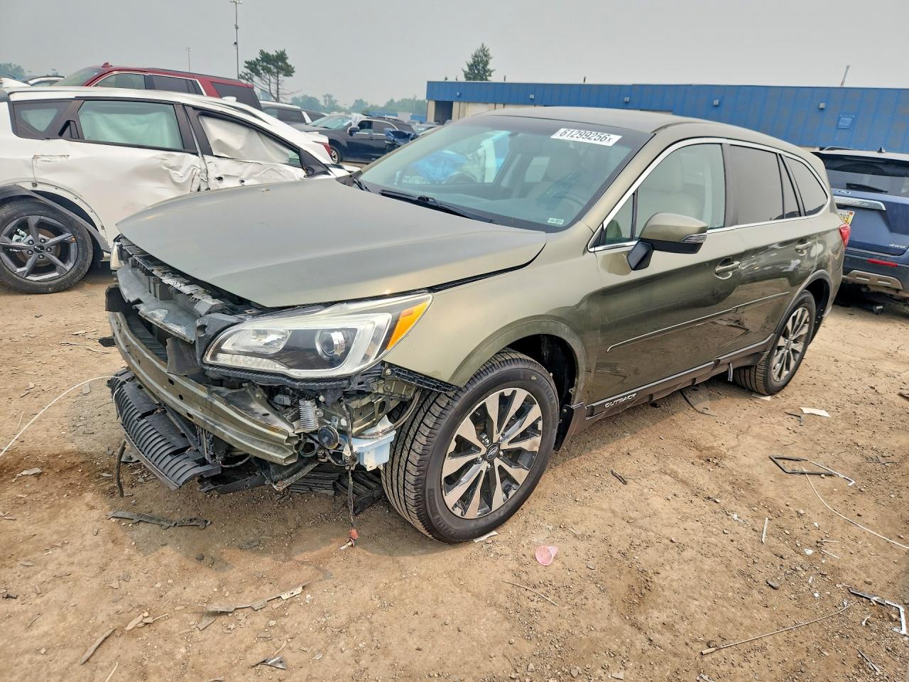 2015 Subaru Outback 2.5i Limited Green vin: 4S4BSBLC4F3233256