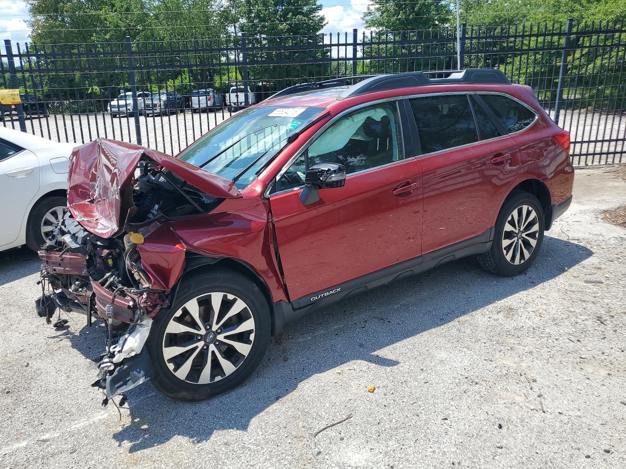 2015 Subaru Outback 2.5i Limited Red vin: 4S4BSBLC7F3360695