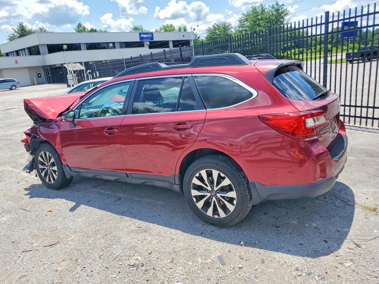 2015 Subaru Outback 2.5i Limited Red vin: 4S4BSBLC7F3360695