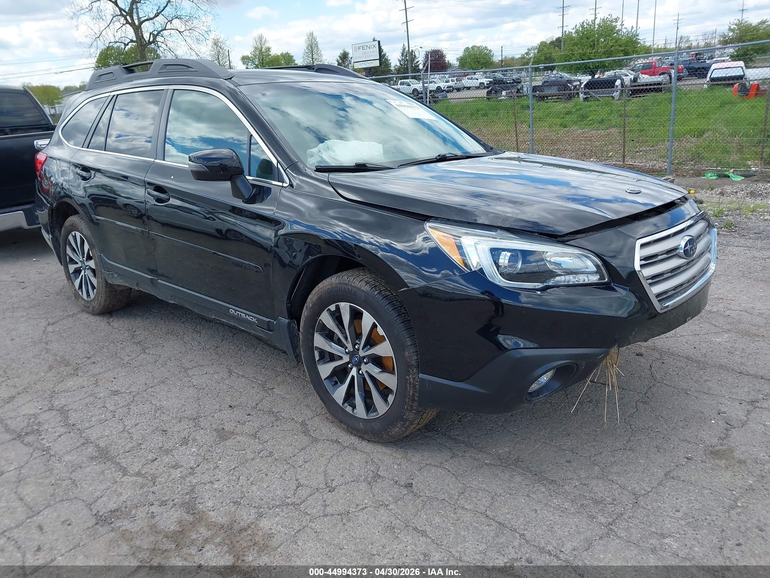 2015 Subaru Outback 2.5i Limited Black vin: 4S4BSBLC8F3205217