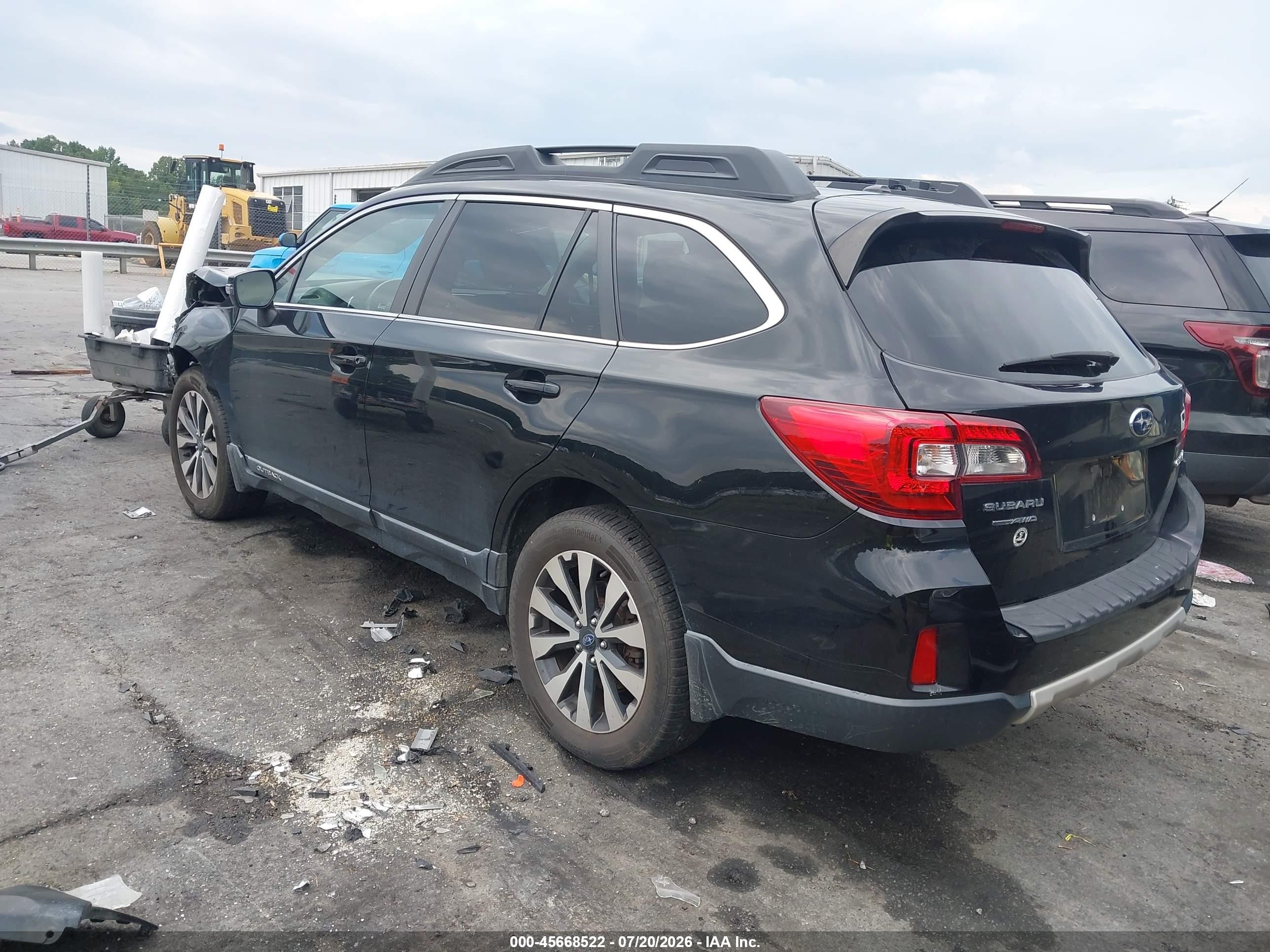 2015 Subaru Outback 2.5i Limited Black vin: 4S4BSBLC8F3276109