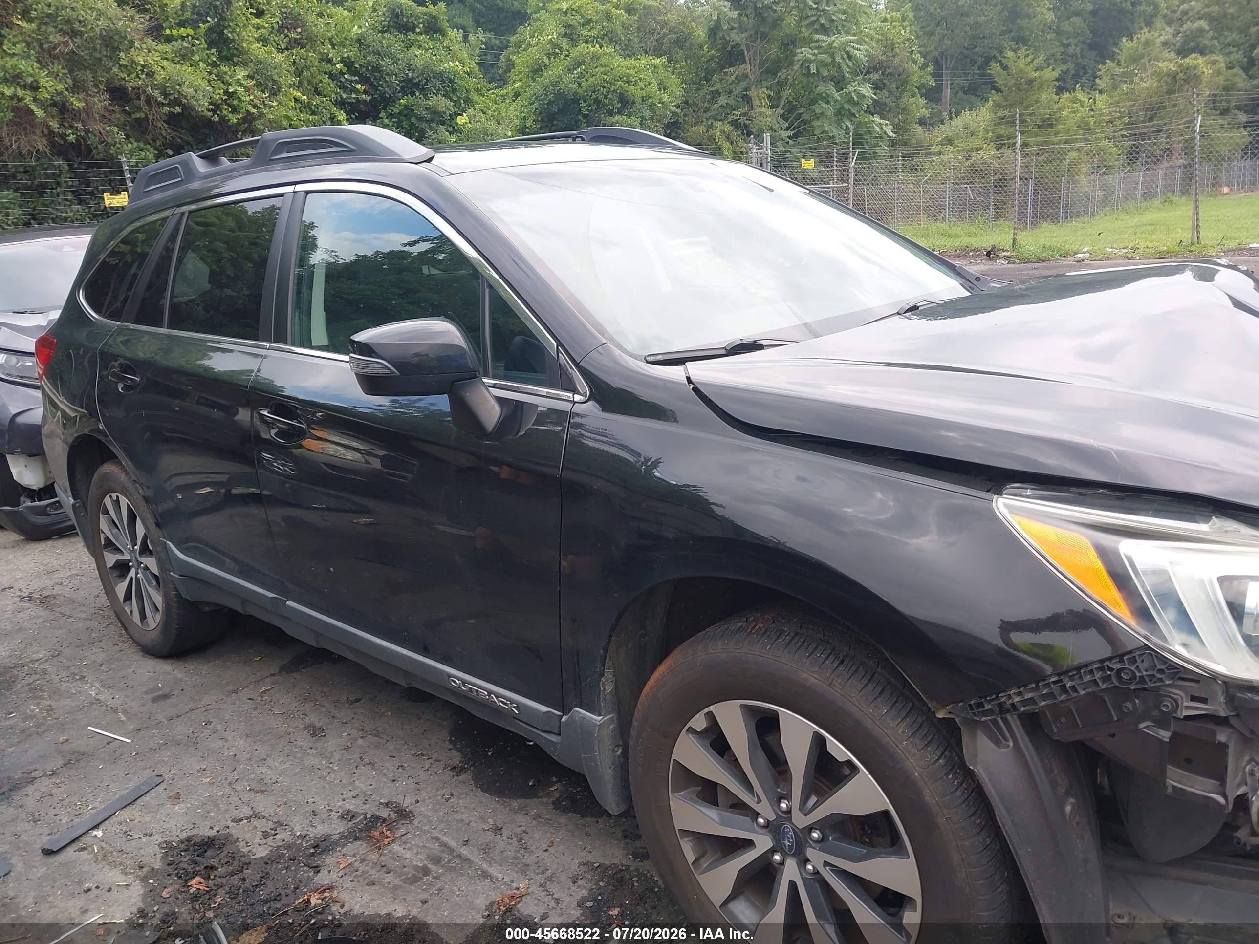 2015 Subaru Outback 2.5i Limited Black vin: 4S4BSBLC8F3276109