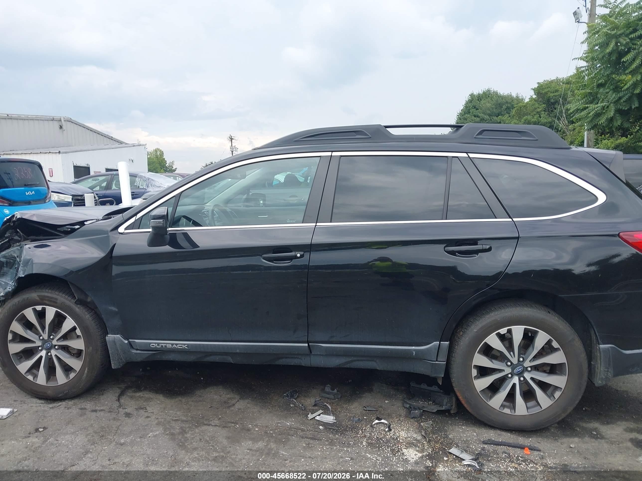 2015 Subaru Outback 2.5i Limited Black vin: 4S4BSBLC8F3276109