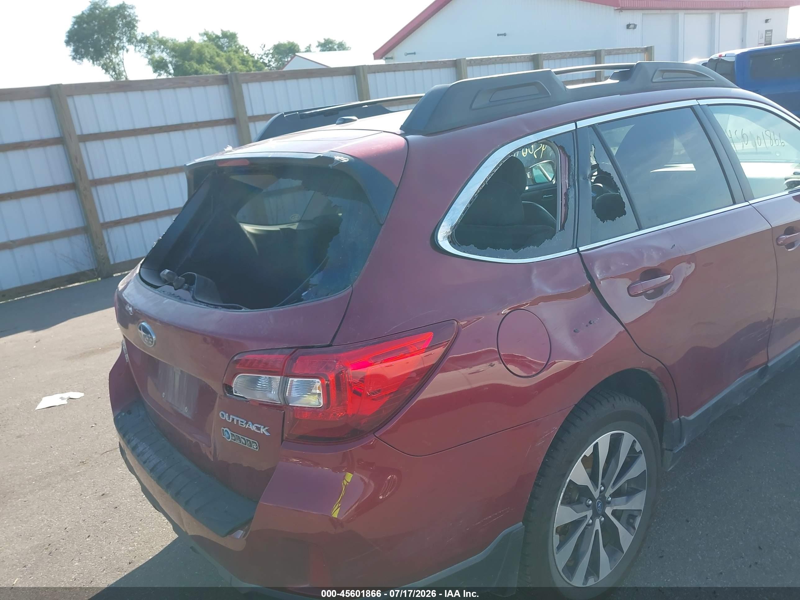 2015 Subaru Outback 2.5i Limited Maroon vin: 4S4BSBLCXF3229129