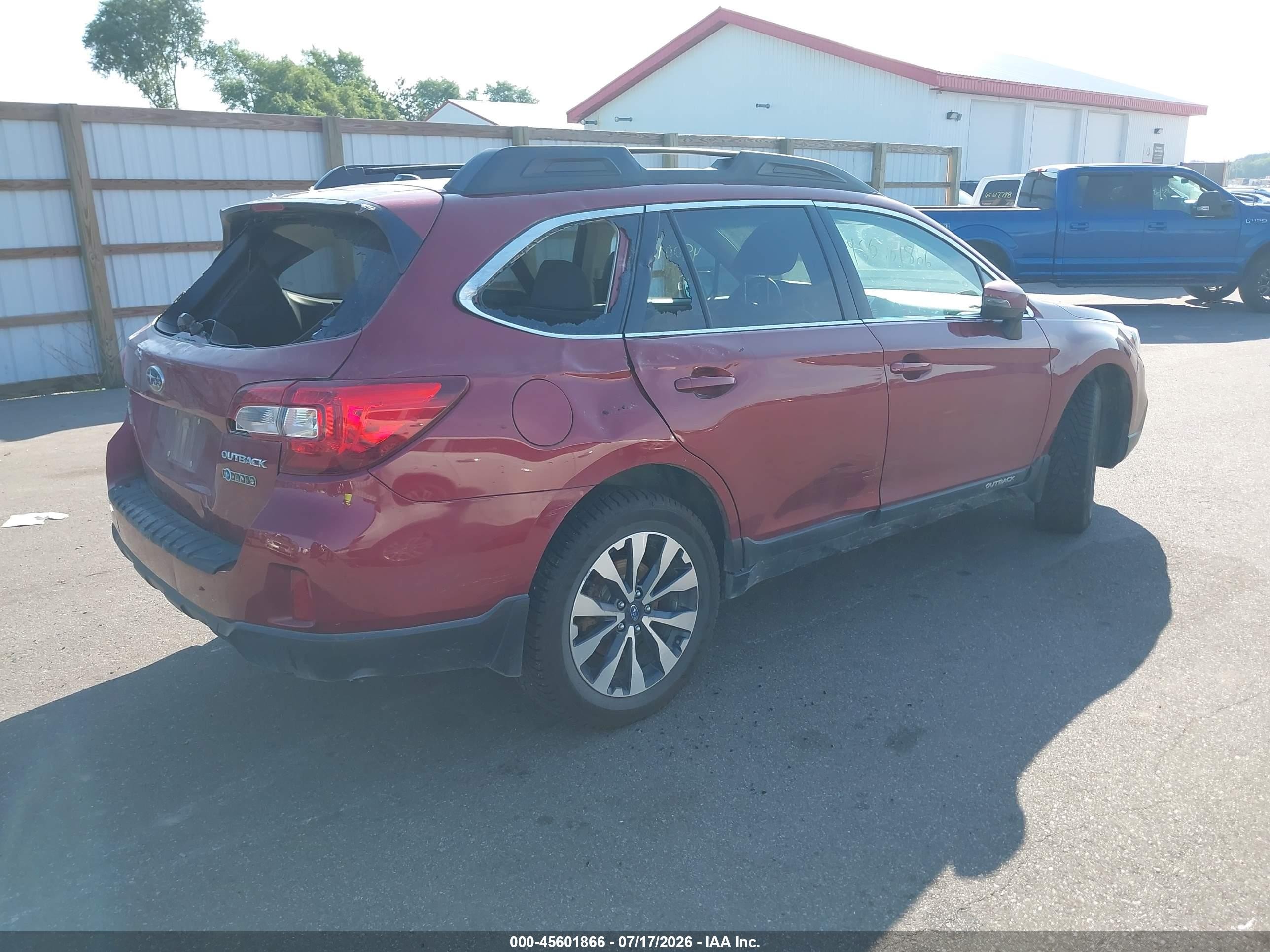 2015 Subaru Outback 2.5i Limited Maroon vin: 4S4BSBLCXF3229129
