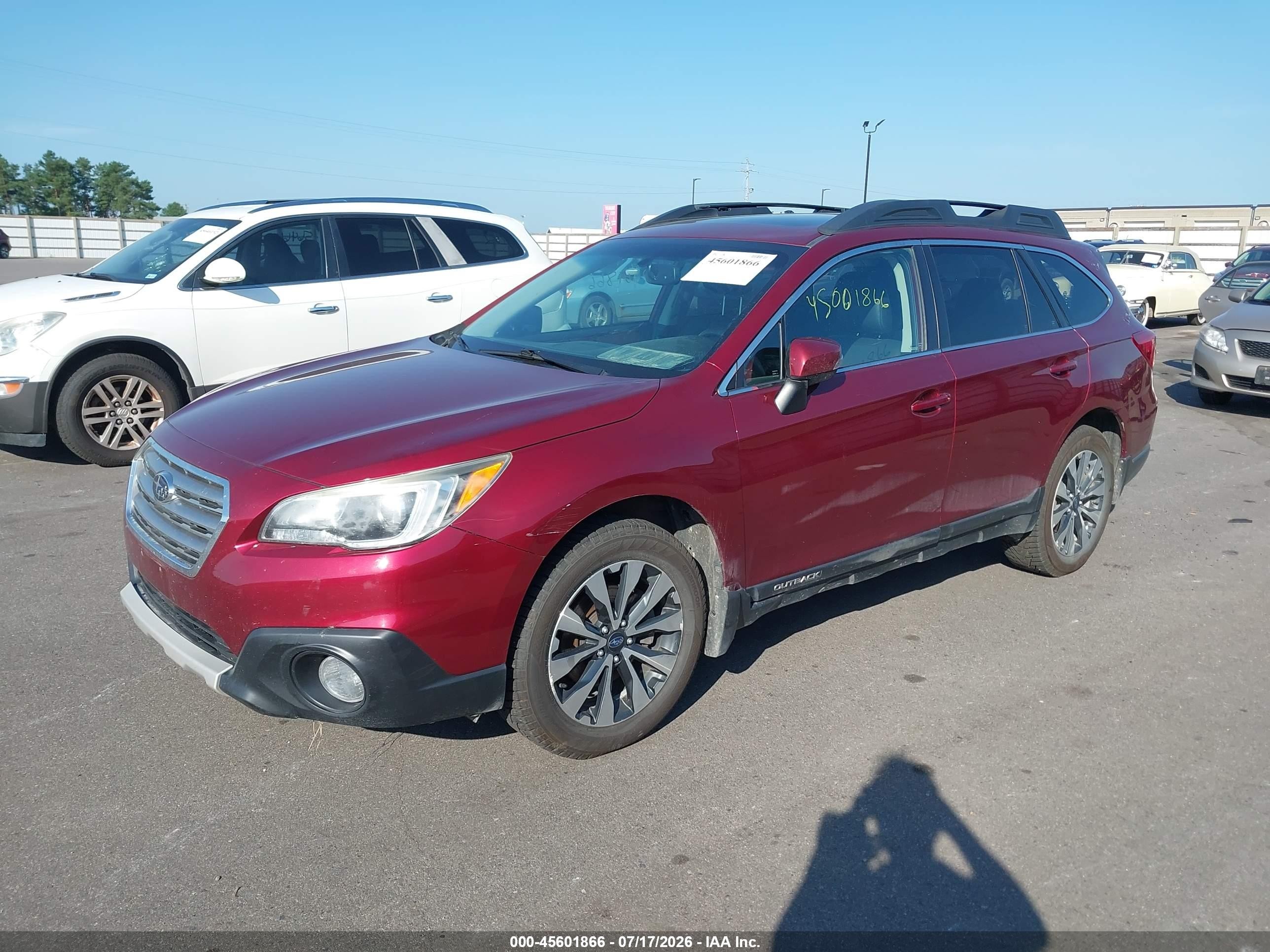 2015 Subaru Outback 2.5i Limited Maroon vin: 4S4BSBLCXF3229129