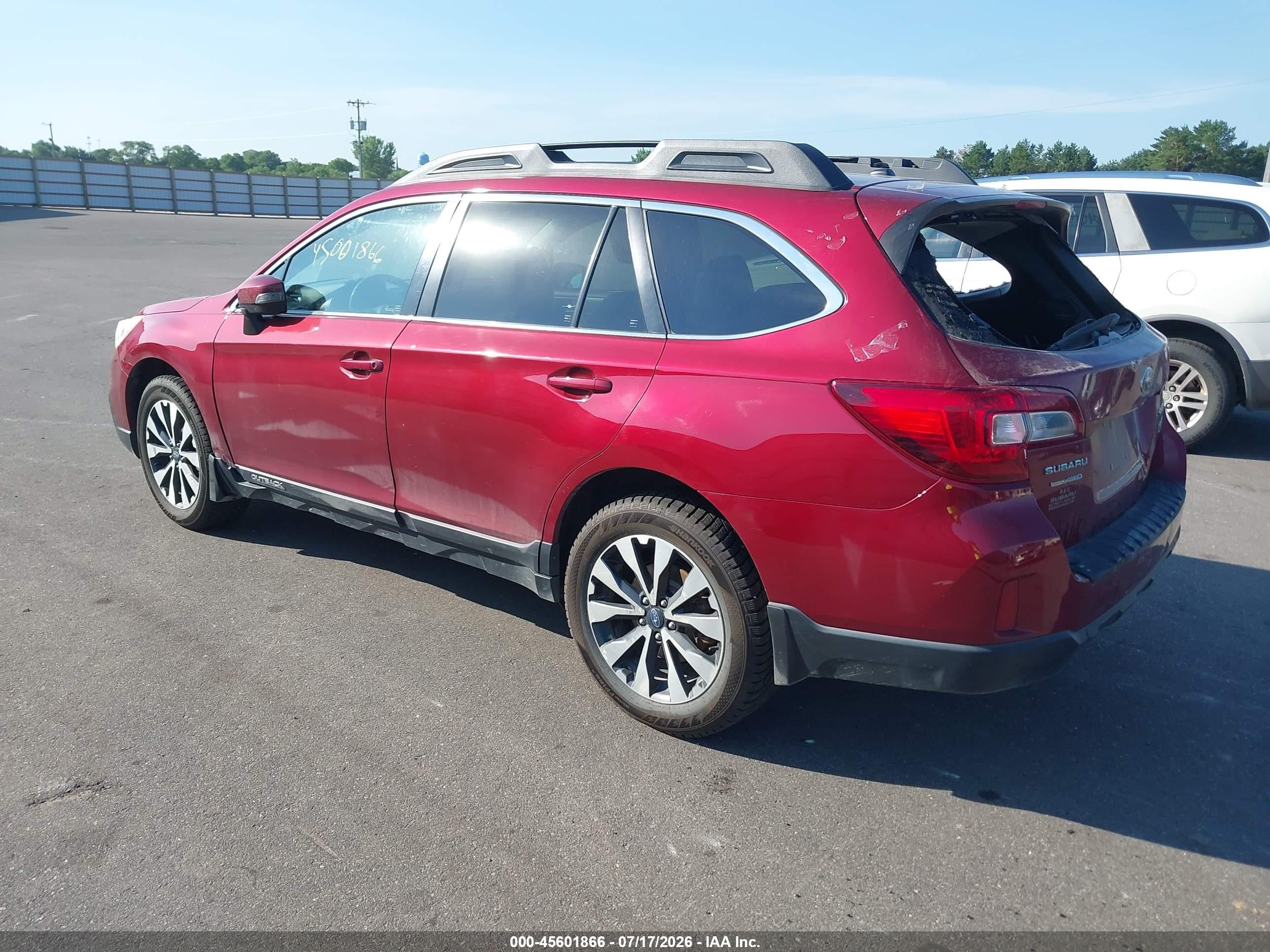 2015 Subaru Outback 2.5i Limited Maroon vin: 4S4BSBLCXF3229129