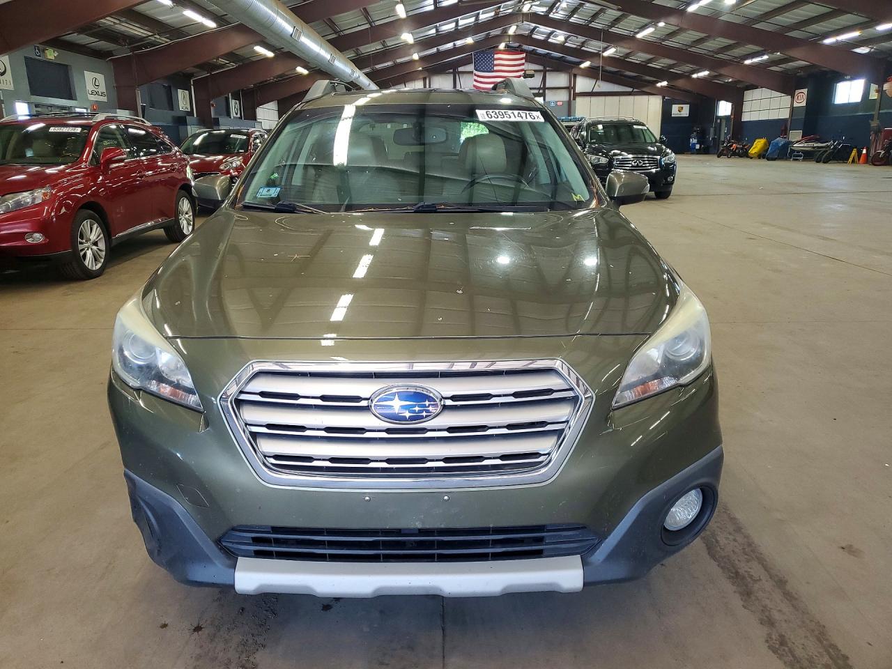 2015 Subaru Outback 2.5i Limited Green vin: 4S4BSBLCXF3254337
