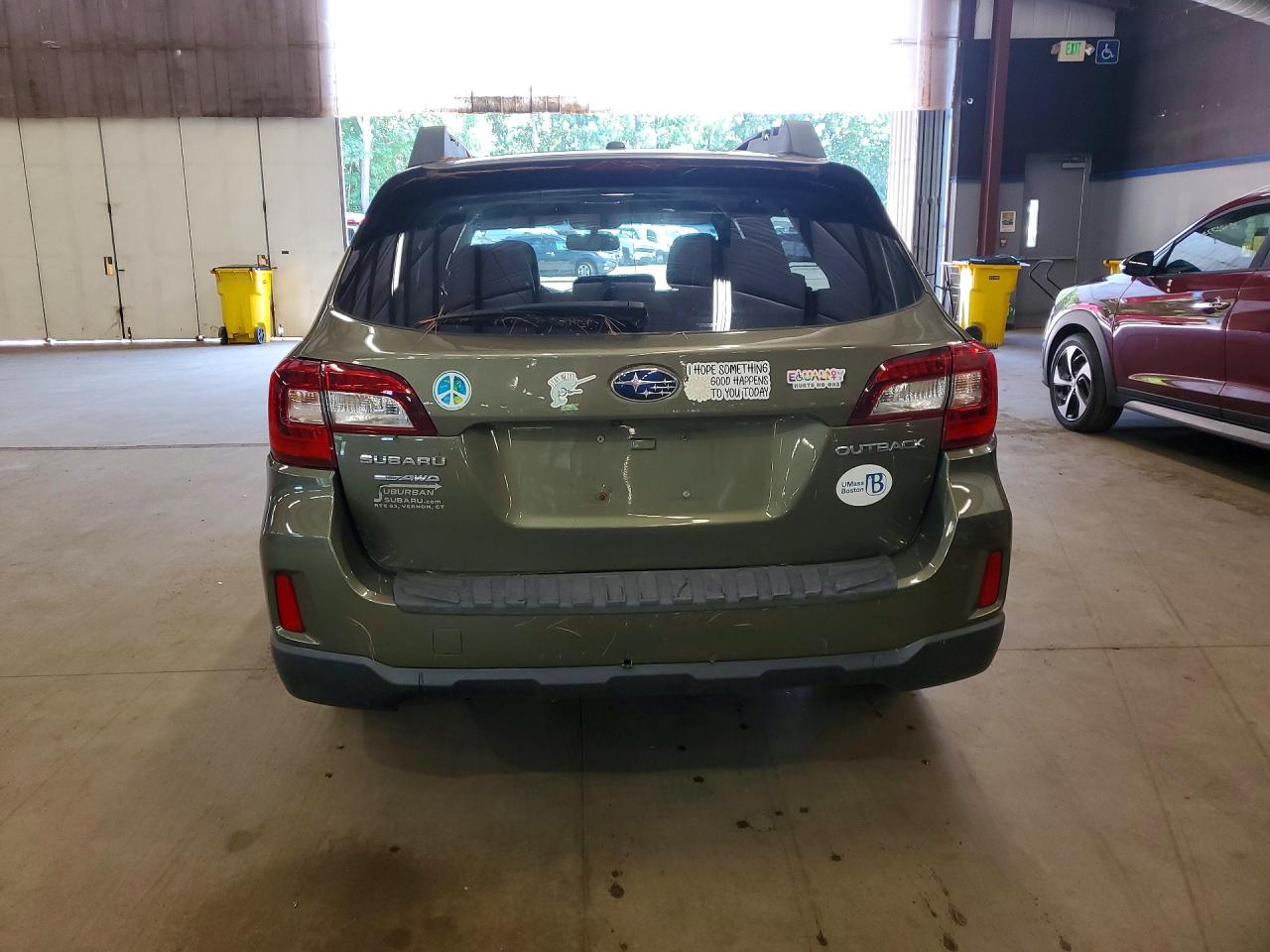 2015 Subaru Outback 2.5i Limited Green vin: 4S4BSBLCXF3254337