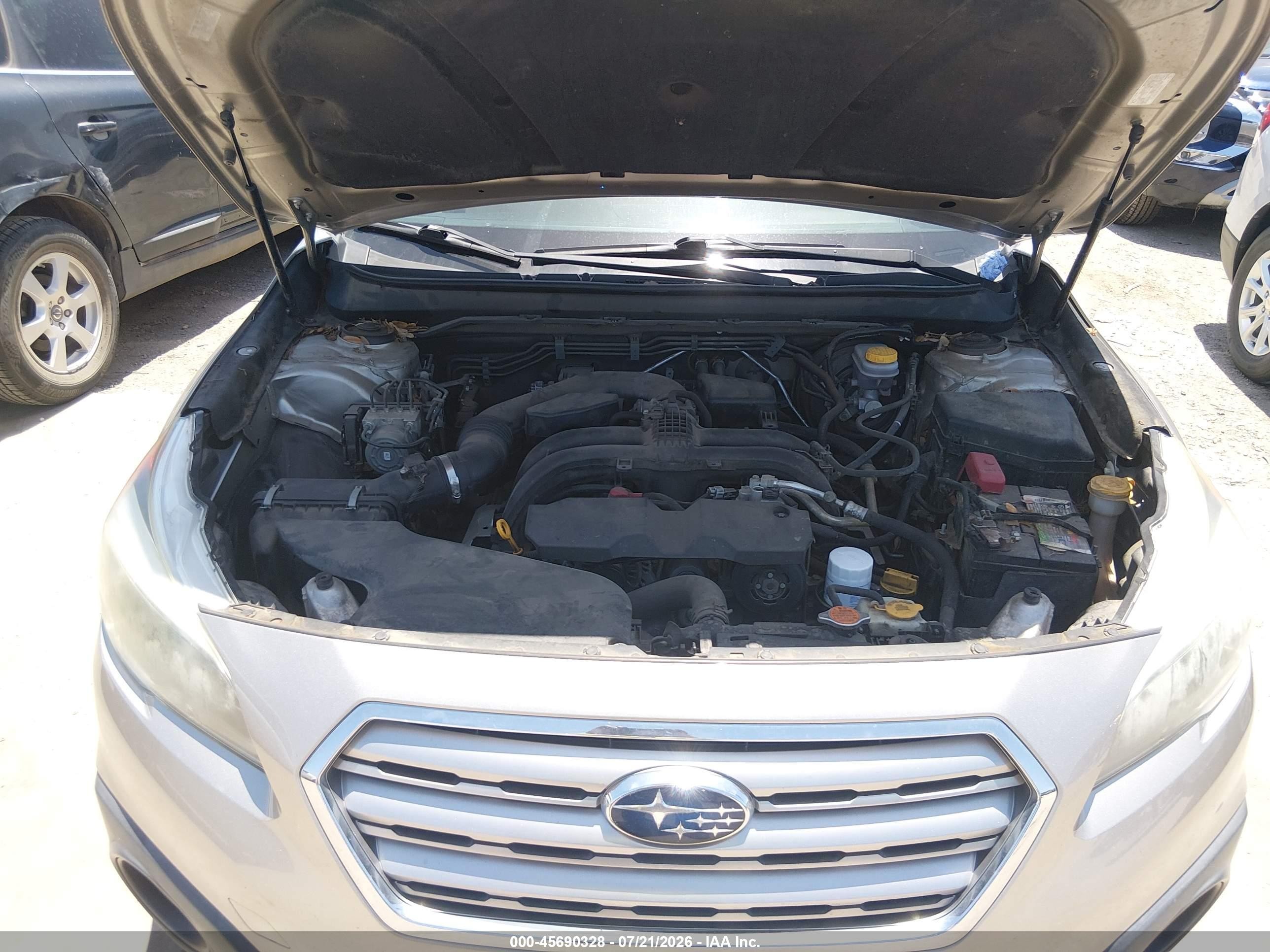 2015 Subaru Outback 2.5i Limited Серый vin: 4S4BSBNC0F3269376