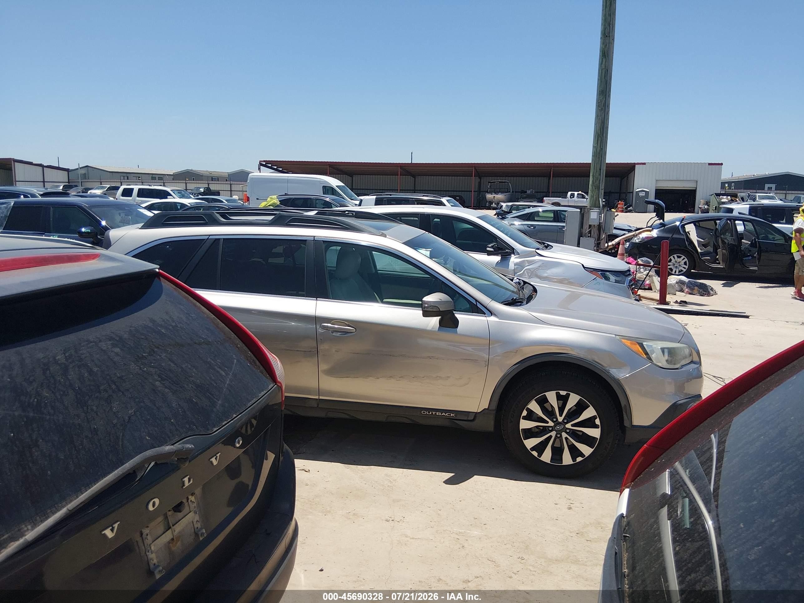 2015 Subaru Outback 2.5i Limited Серый vin: 4S4BSBNC0F3269376