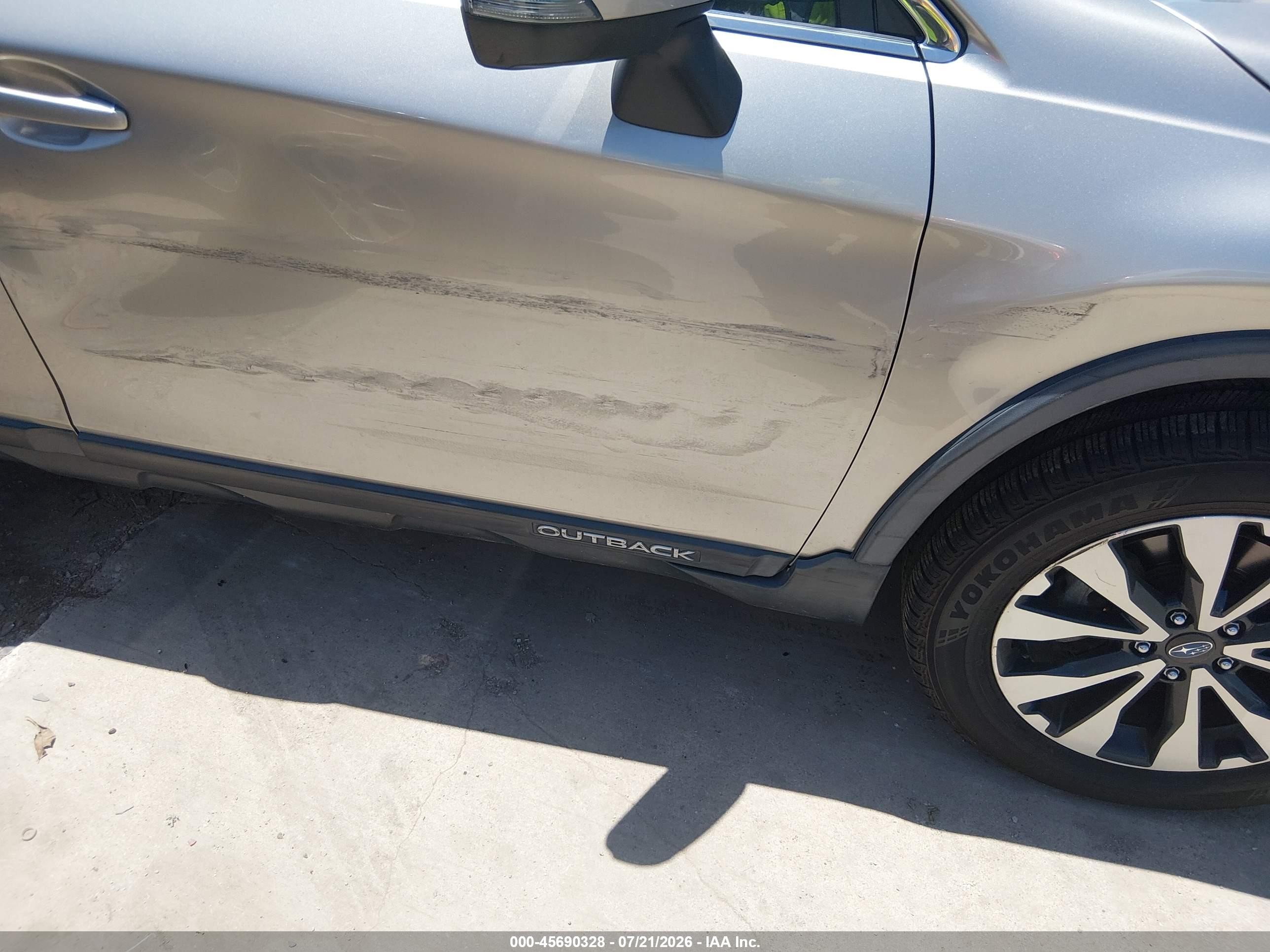 2015 Subaru Outback 2.5i Limited Серый vin: 4S4BSBNC0F3269376