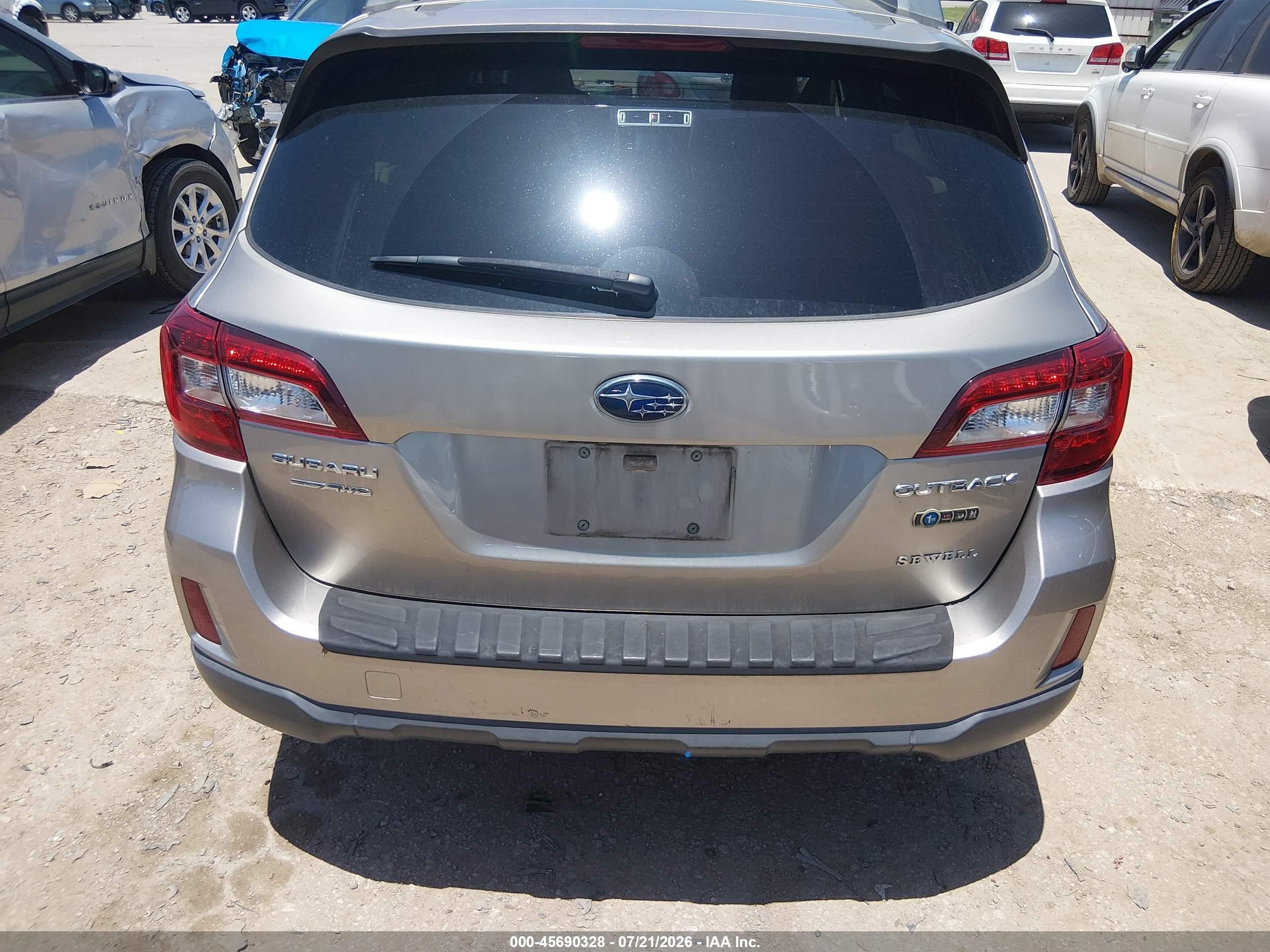 2015 Subaru Outback 2.5i Limited Серый vin: 4S4BSBNC0F3269376