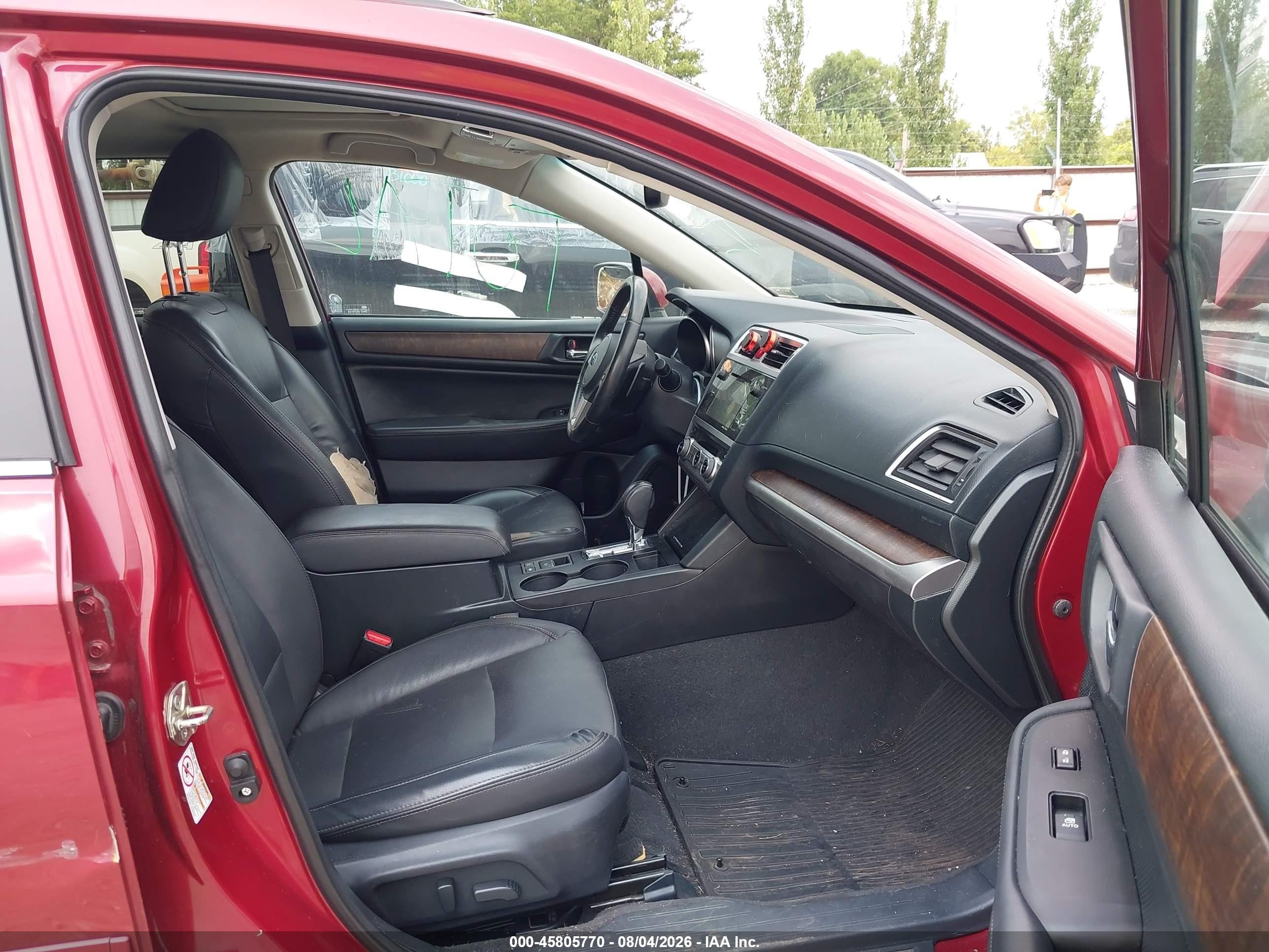 2015 Subaru Outback 2.5i Limited Red vin: 4S4BSBNC0F3285965