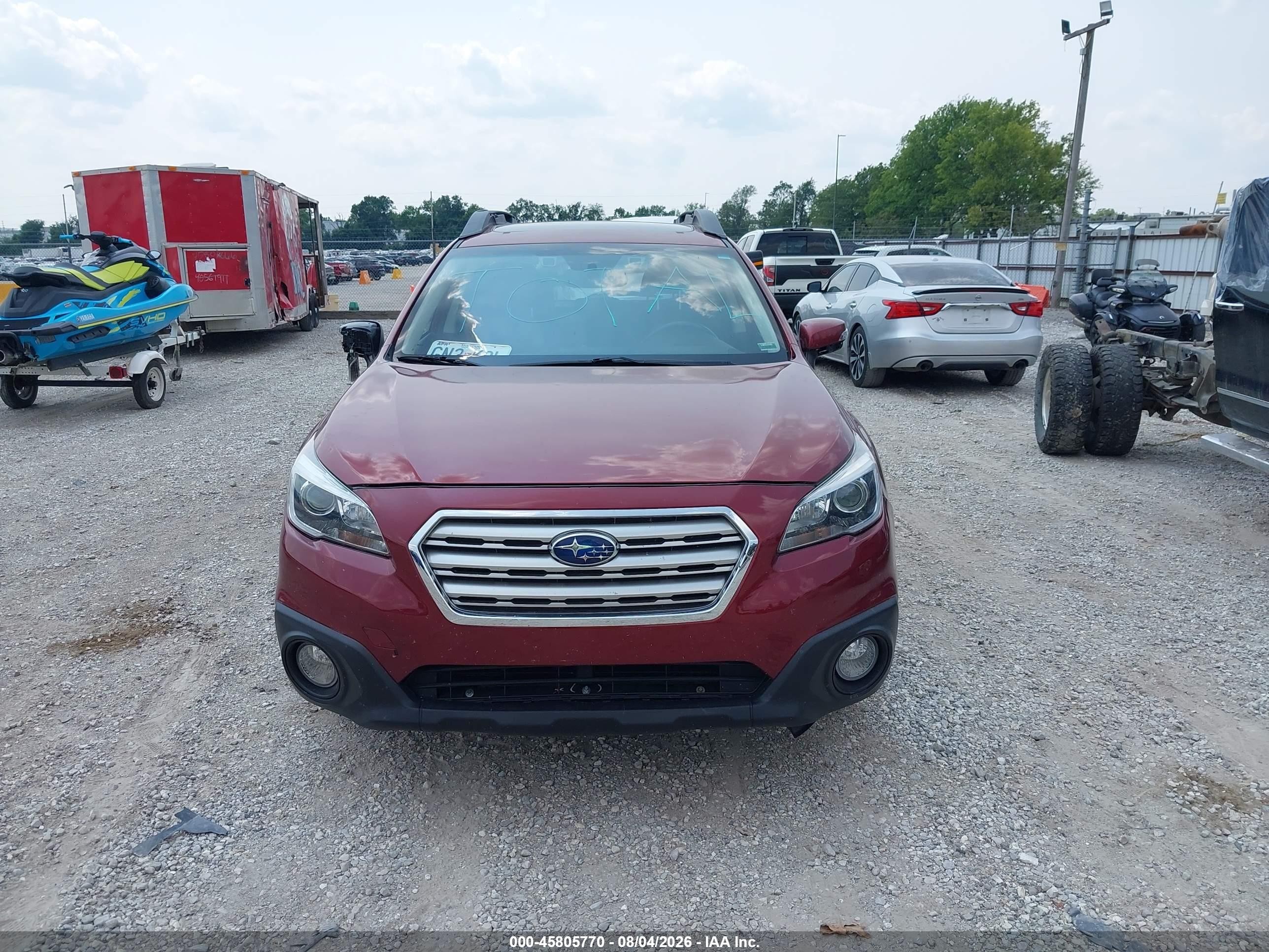 2015 Subaru Outback 2.5i Limited Red vin: 4S4BSBNC0F3285965