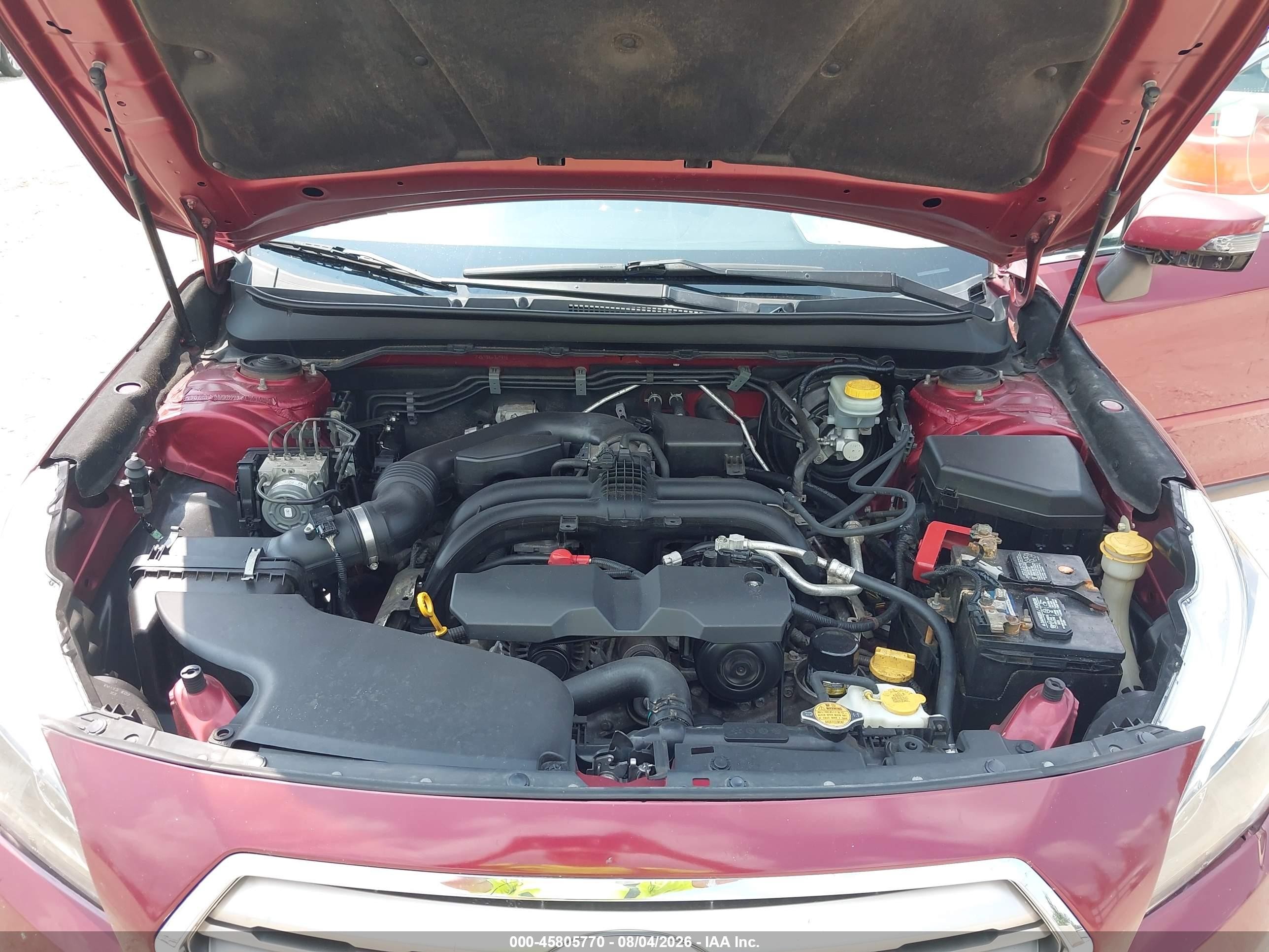 2015 Subaru Outback 2.5i Limited Red vin: 4S4BSBNC0F3285965