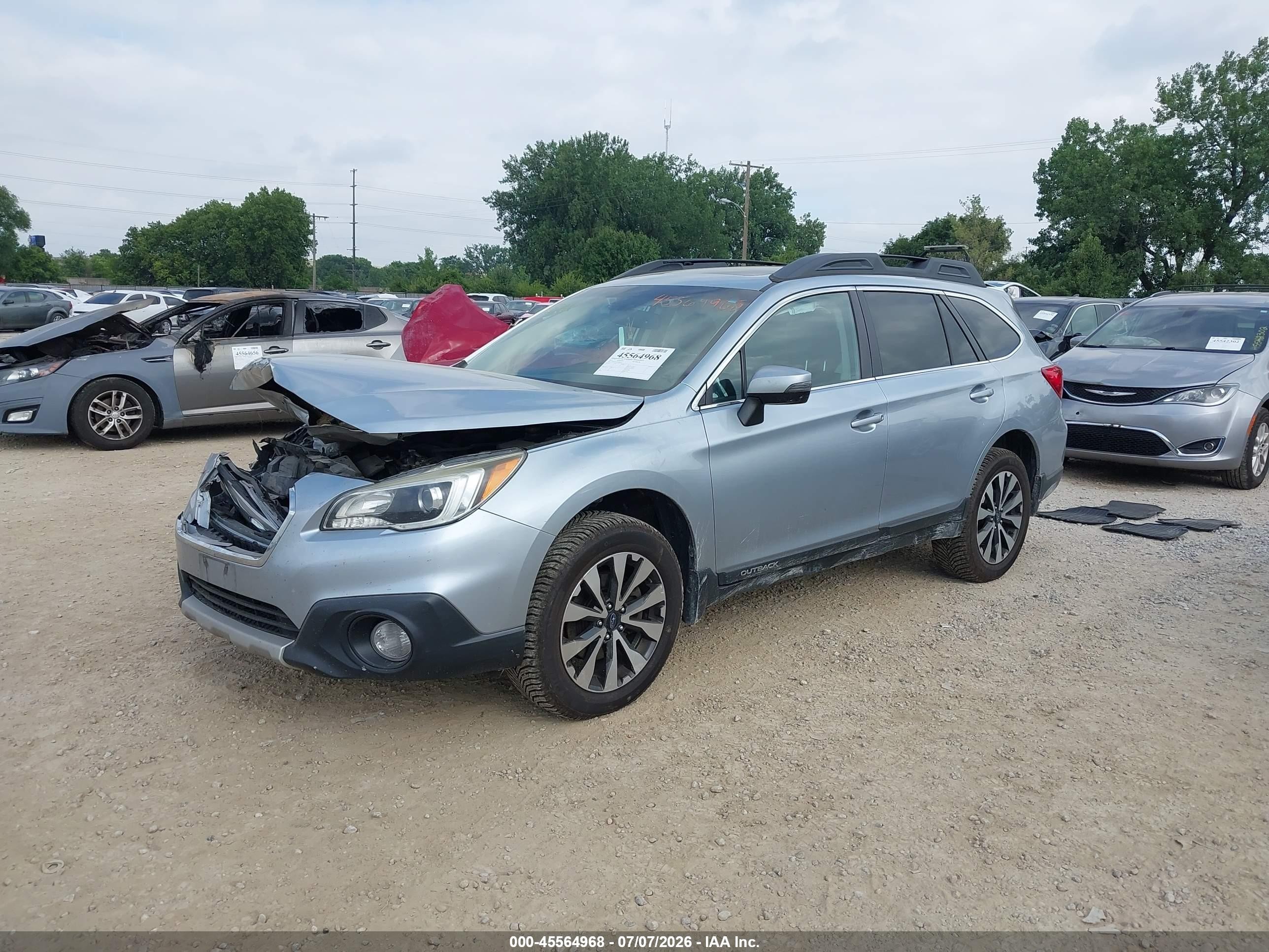 2015 Subaru Outback 2.5i Limited Blue vin: 4S4BSBNC0F3361183