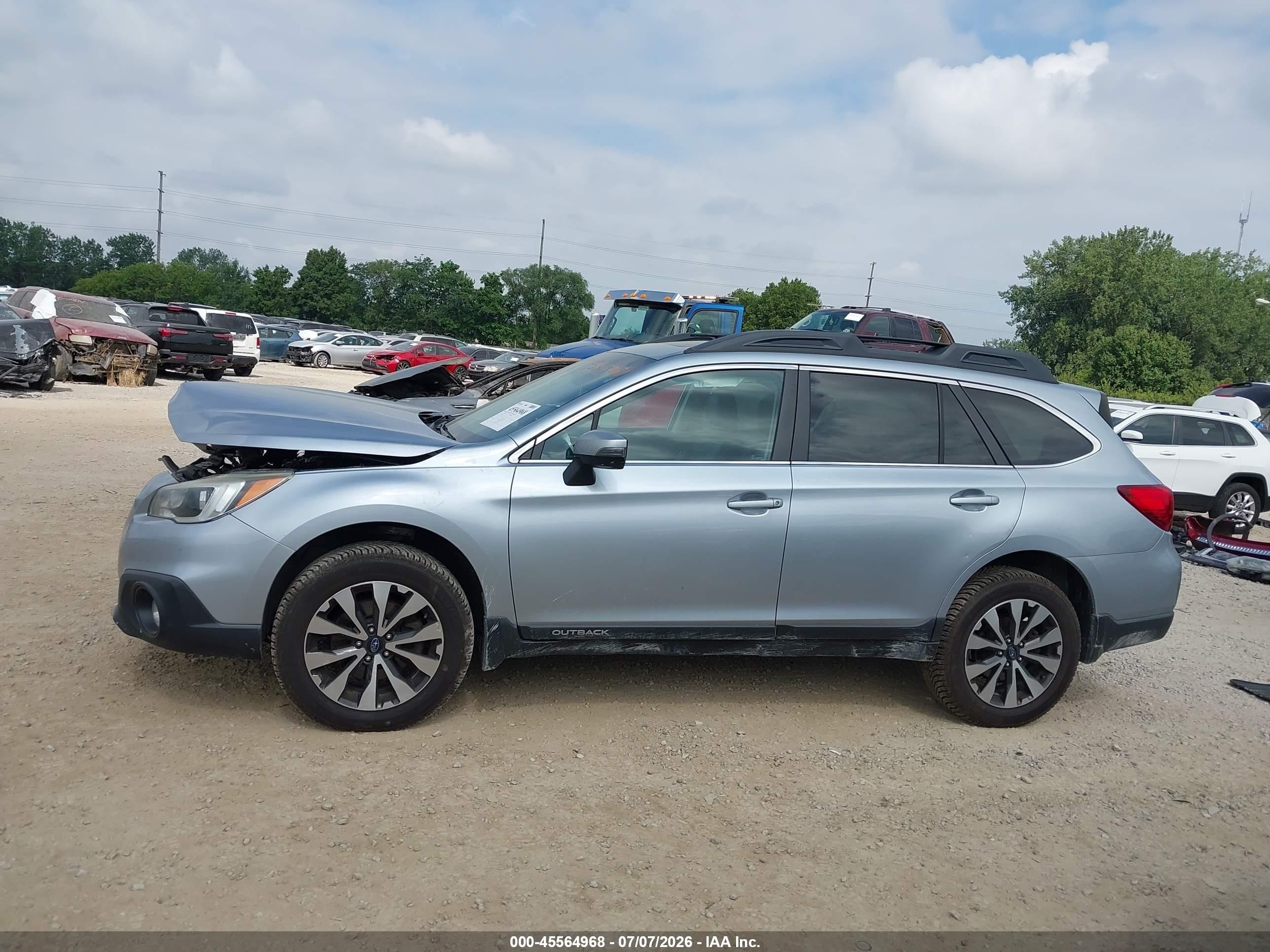 2015 Subaru Outback 2.5i Limited Blue vin: 4S4BSBNC0F3361183