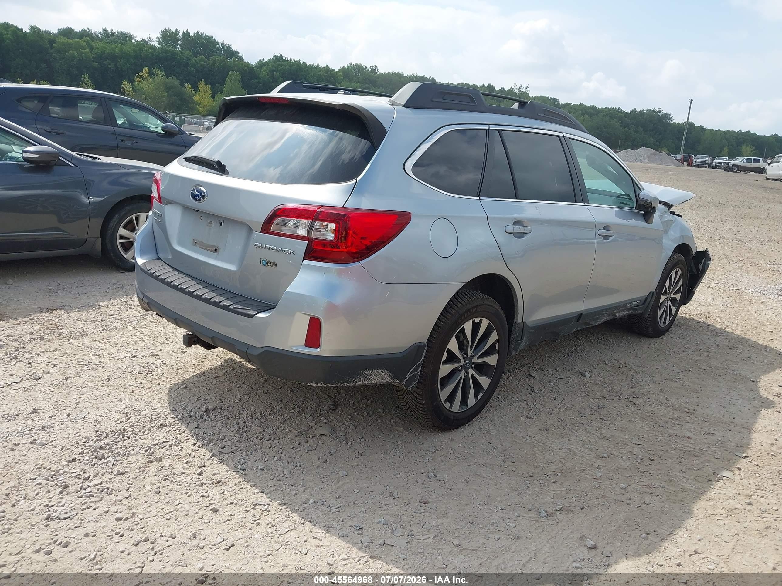 2015 Subaru Outback 2.5i Limited Blue vin: 4S4BSBNC0F3361183