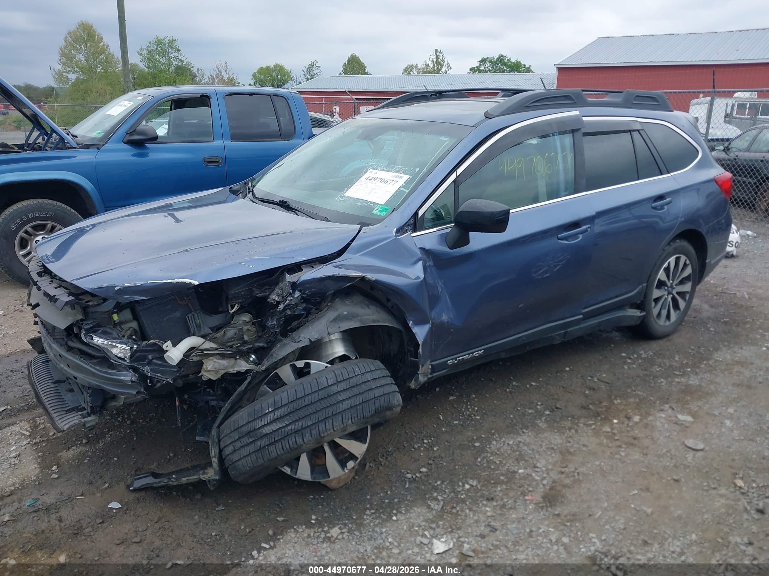 2015 Subaru Outback 2.5i Limited Blue vin: 4S4BSBNC2F3232734
