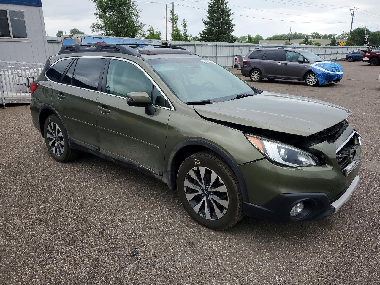 2015 Subaru Outback 2.5i Limited Green vin: 4S4BSBNC3F3244827
