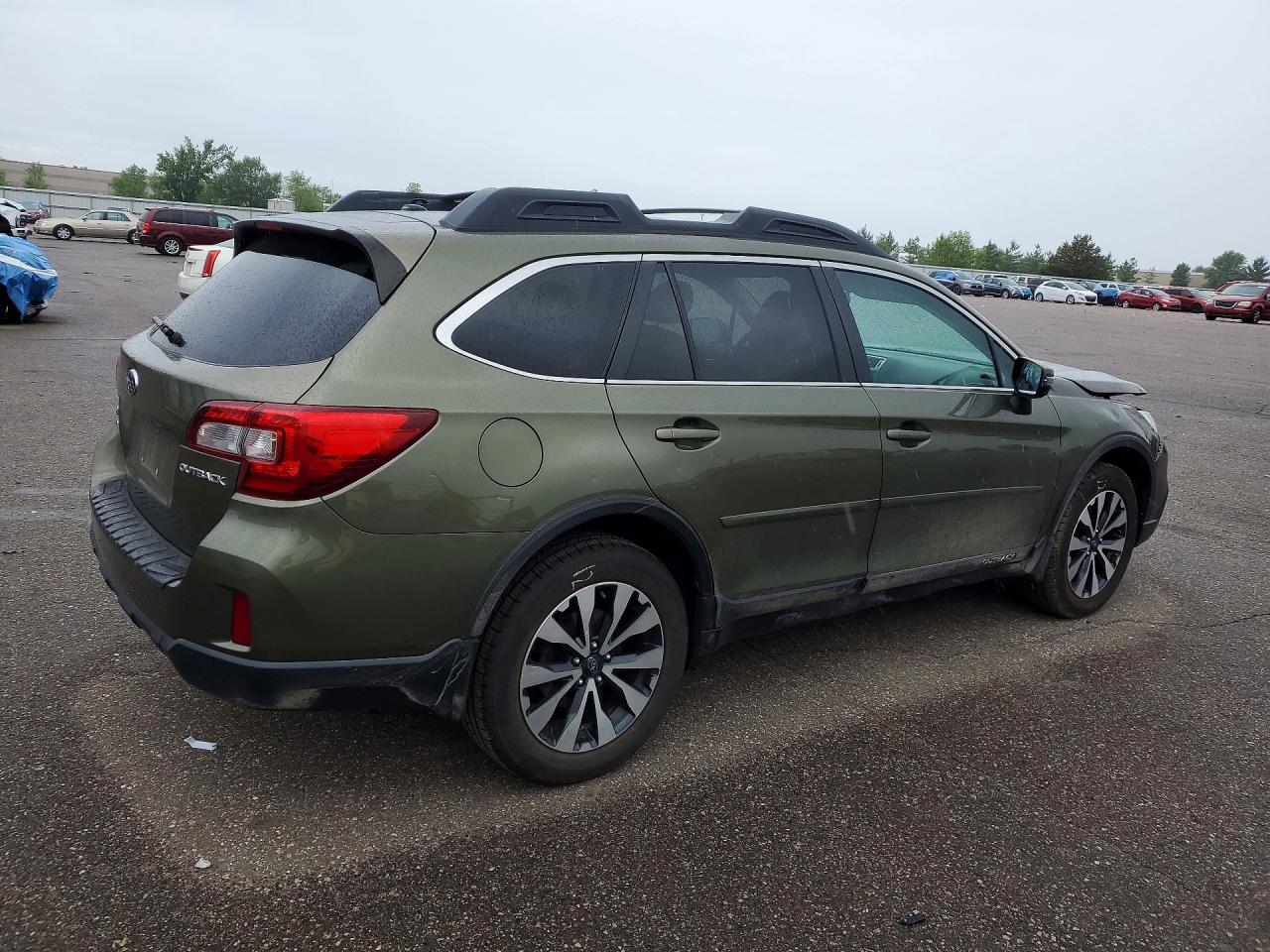 2015 Subaru Outback 2.5i Limited Green vin: 4S4BSBNC3F3244827