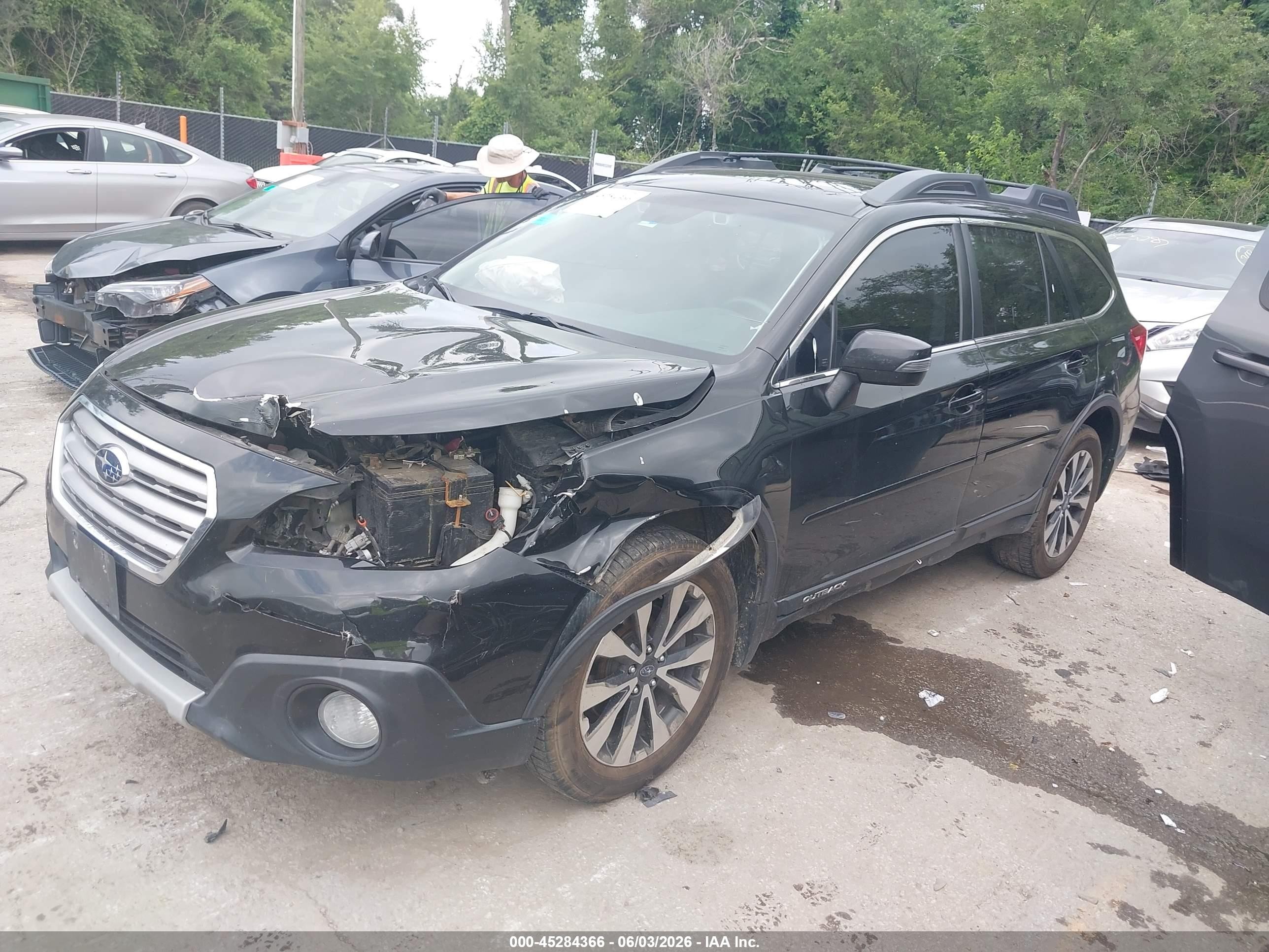 2015 Subaru Outback 2.5i Limited Black vin: 4S4BSBNC3F3271509