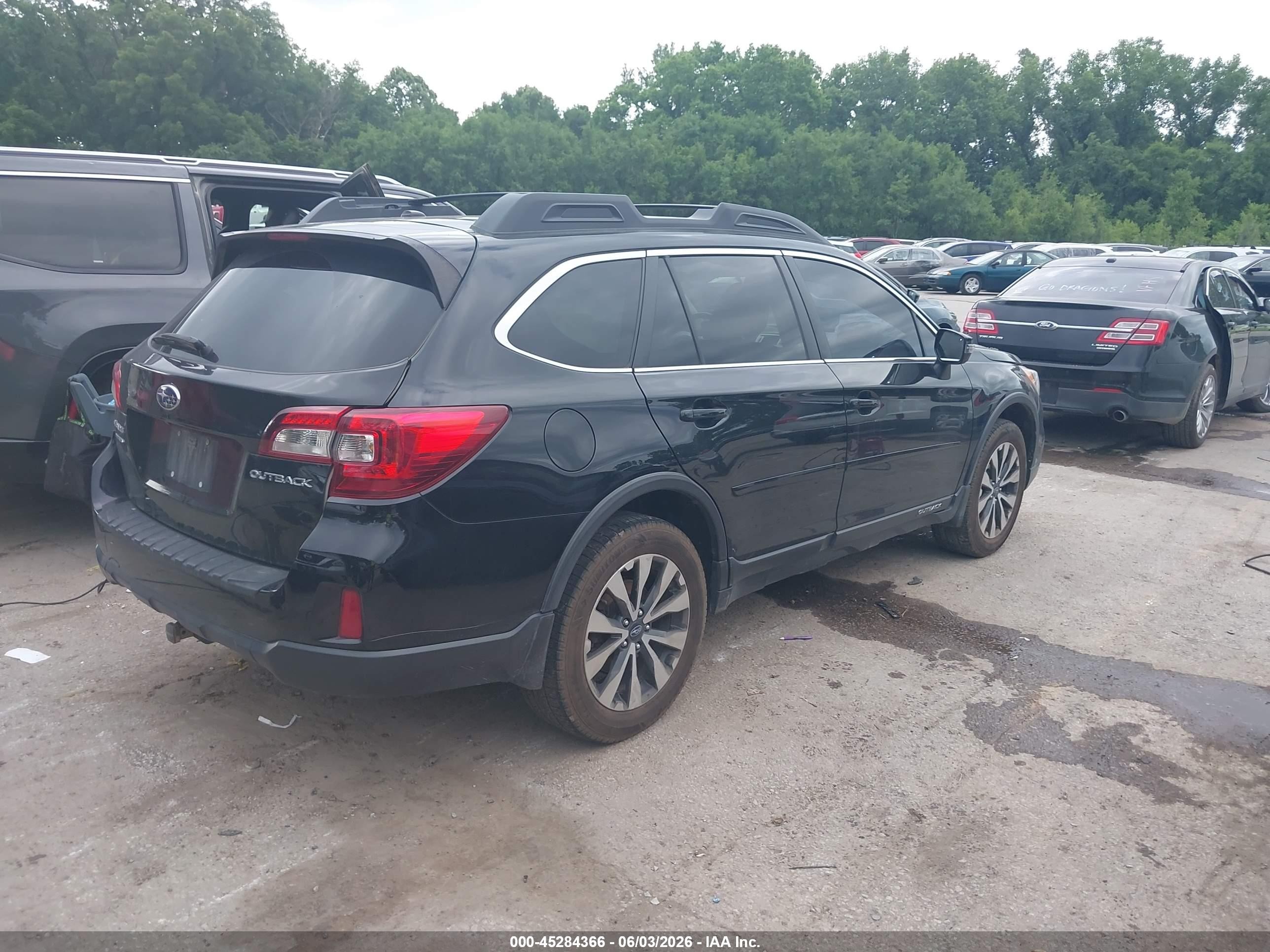 2015 Subaru Outback 2.5i Limited Black vin: 4S4BSBNC3F3271509
