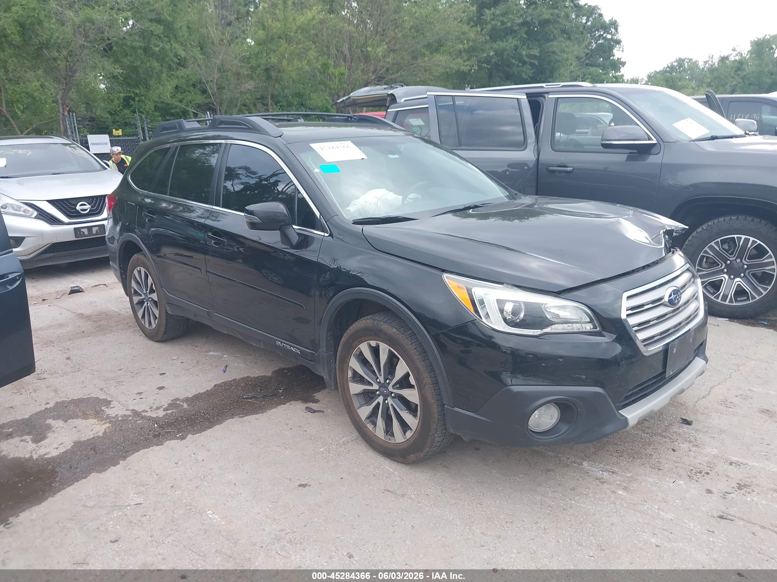 2015 Subaru Outback 2.5i Limited Black vin: 4S4BSBNC3F3271509