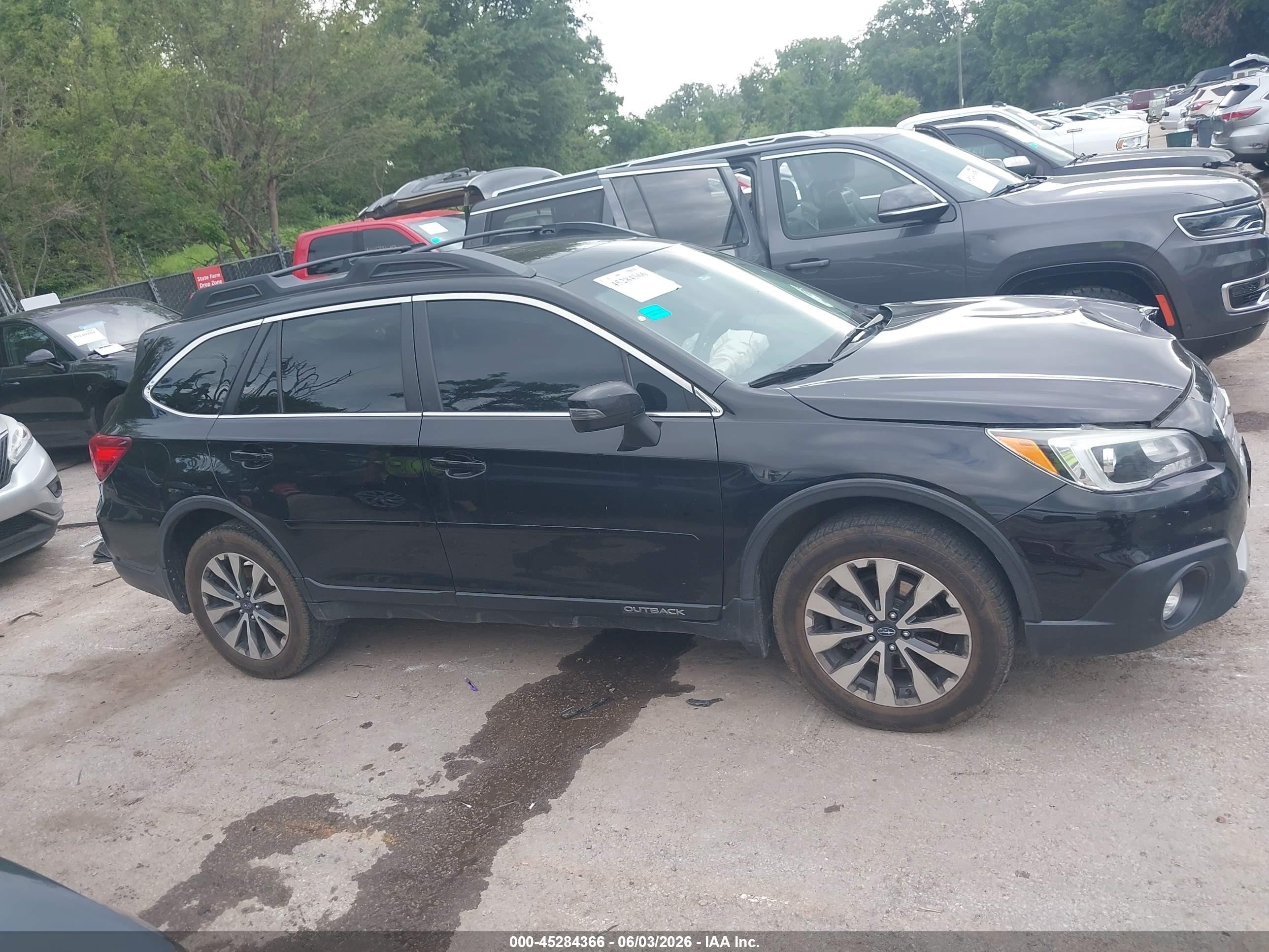 2015 Subaru Outback 2.5i Limited Black vin: 4S4BSBNC3F3271509