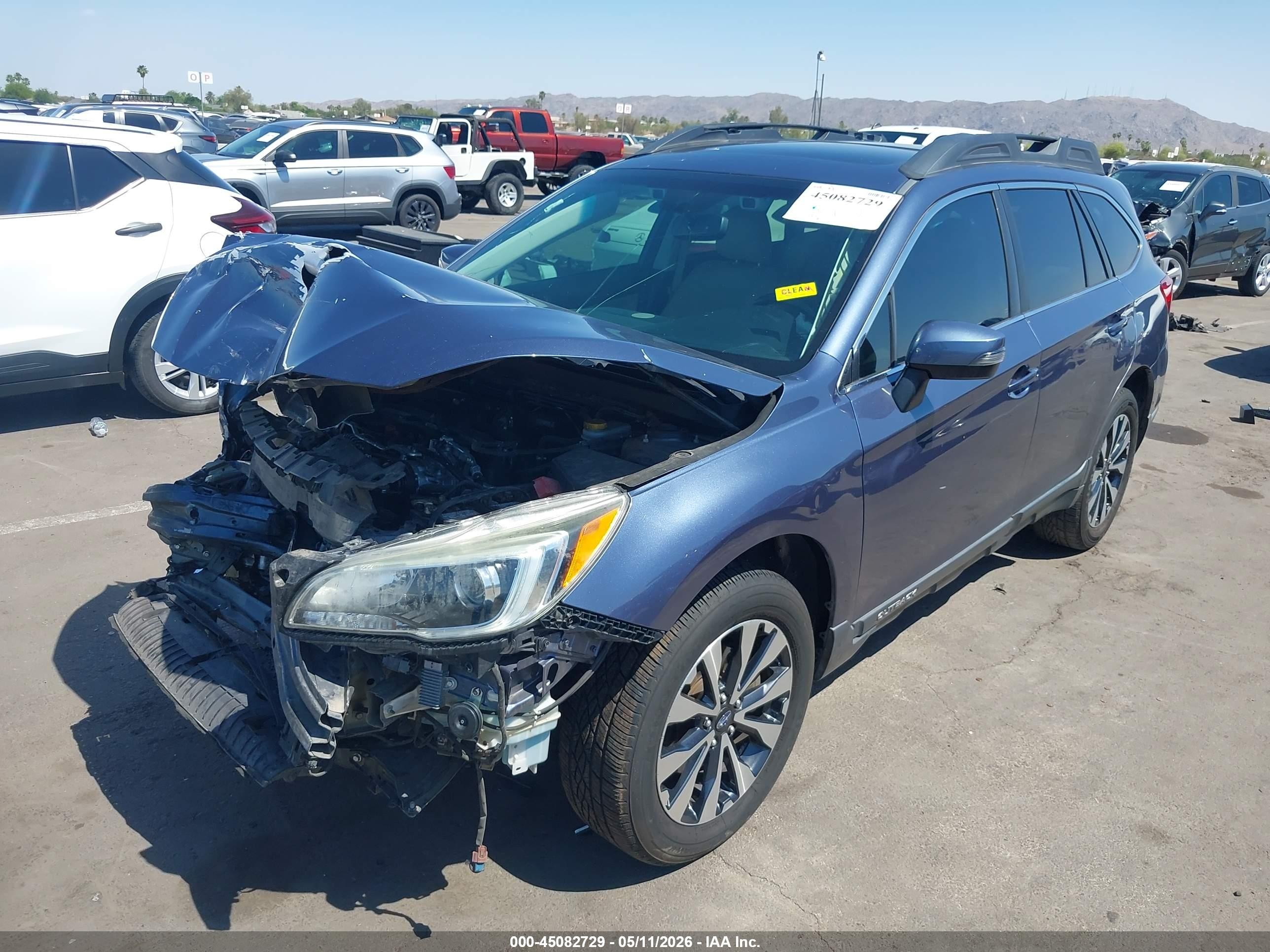 2015 Subaru Outback 2.5i Limited Light Blue vin: 4S4BSBNC5F3239354
