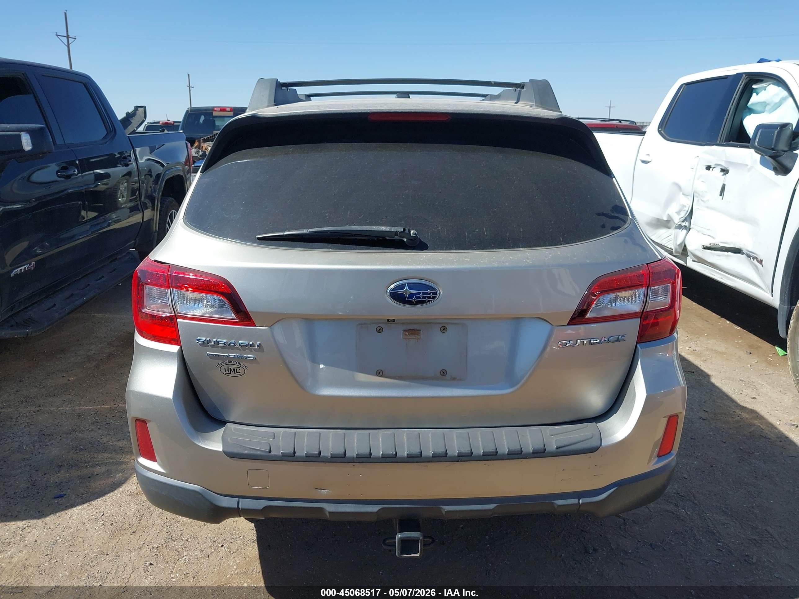 2015 Subaru Outback 2.5i Limited Champagne vin: 4S4BSBNC5F3295620