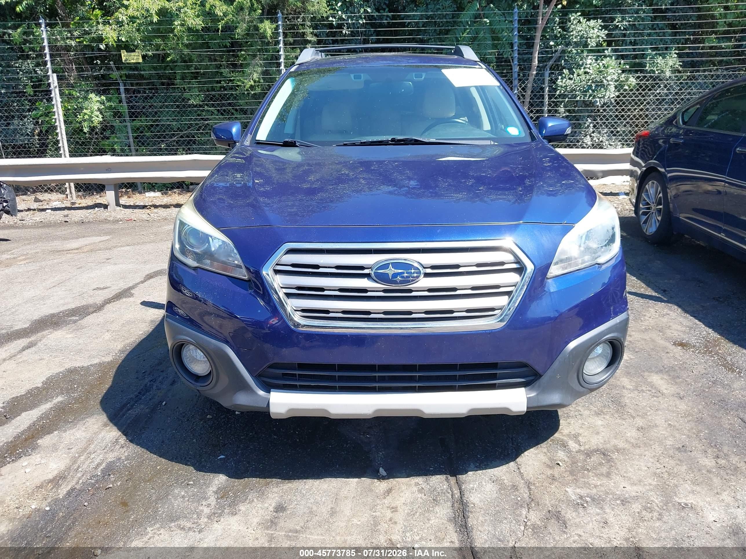 2015 Subaru Outback 2.5i Limited Blue vin: 4S4BSBNC7F3270945