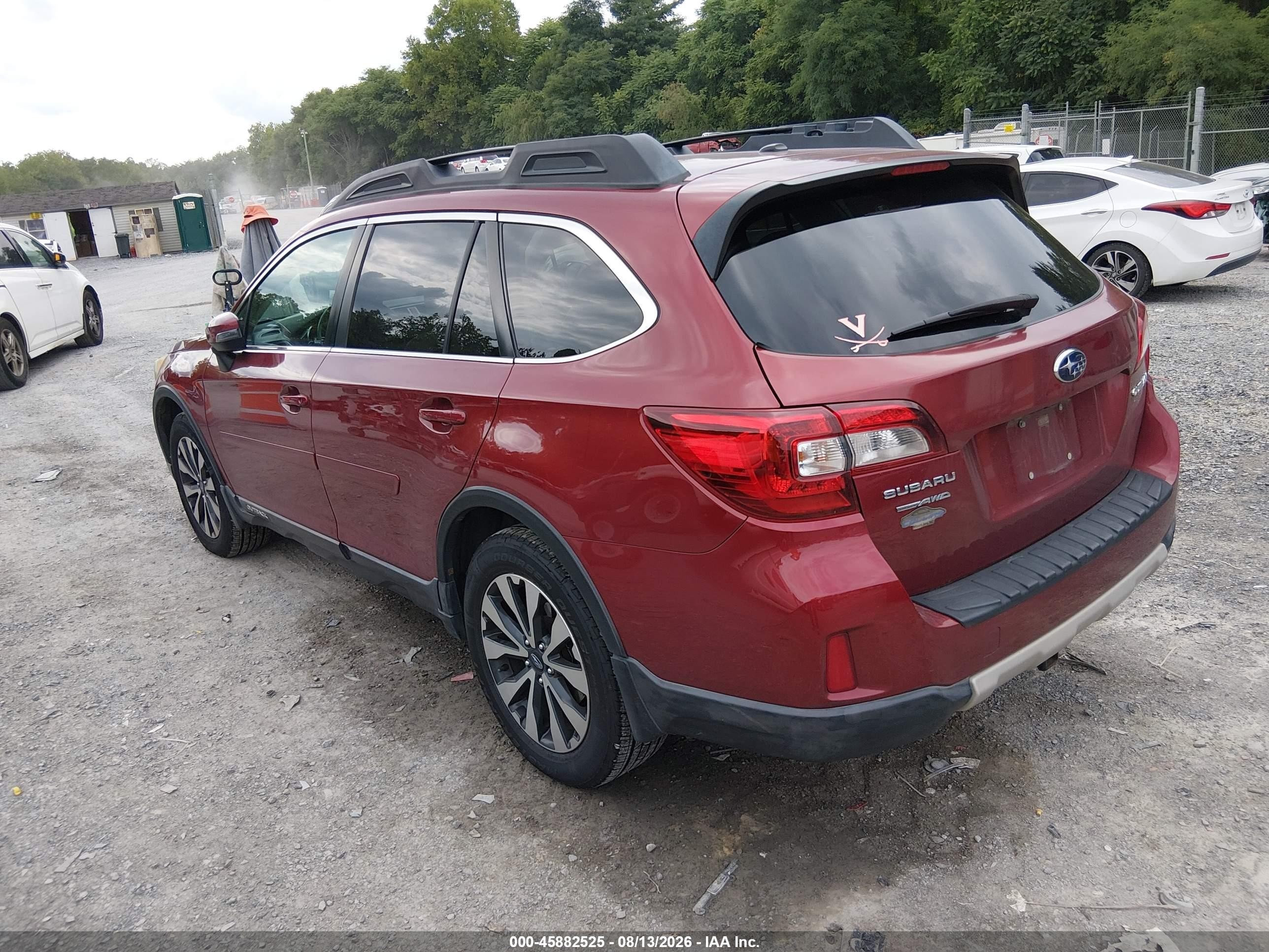 2015 Subaru Outback 2.5i Limited Burgundy vin: 4S4BSBNC8F3260411