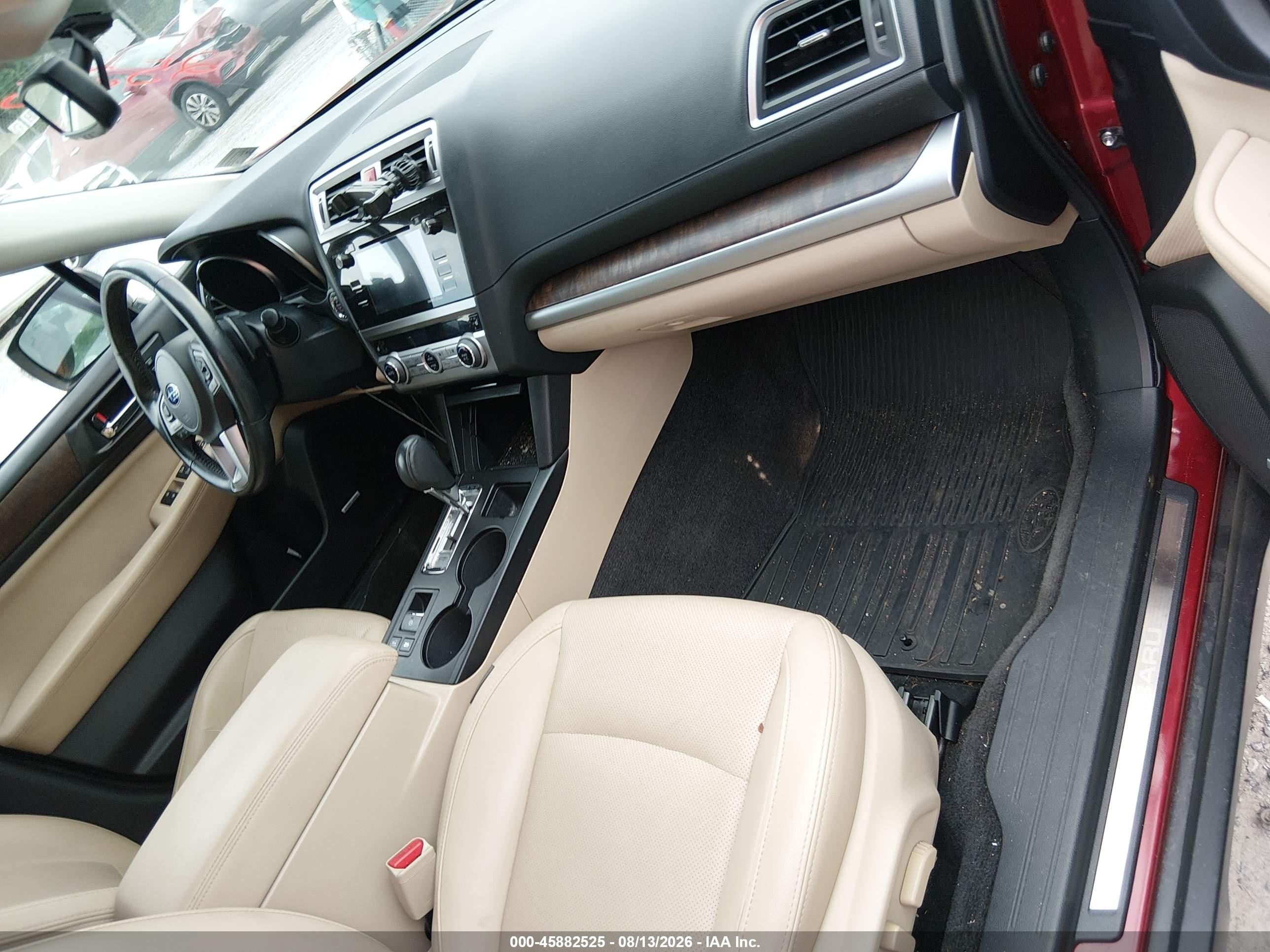 2015 Subaru Outback 2.5i Limited Burgundy vin: 4S4BSBNC8F3260411