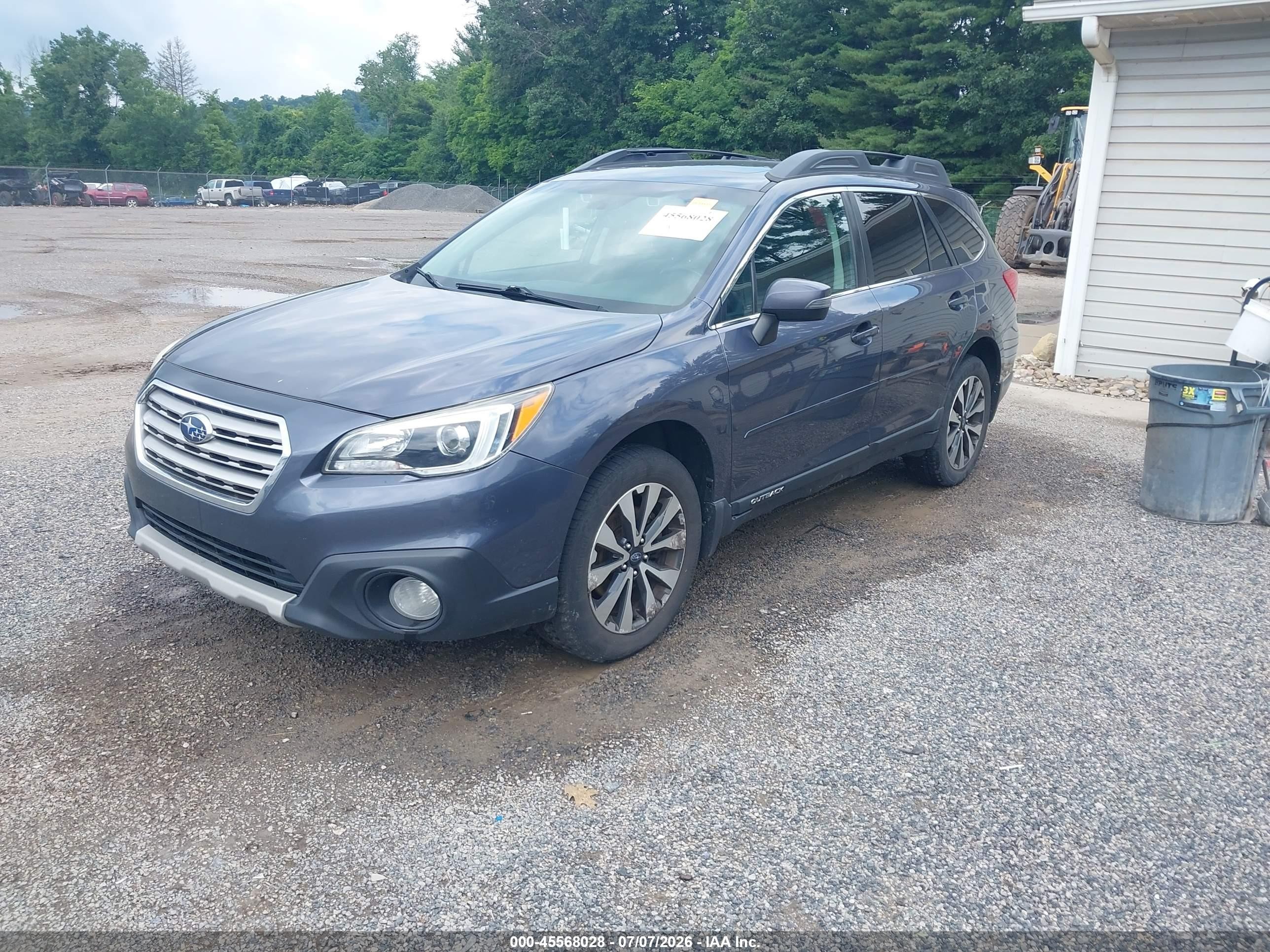 2015 Subaru Outback 2.5i Limited Blue vin: 4S4BSBNC9F3336430