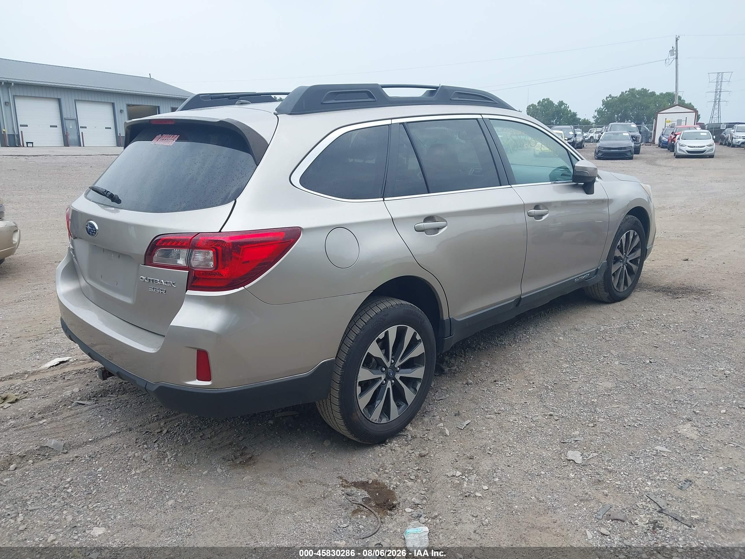 2015 Subaru Outback 3.6r Limited Tan vin: 4S4BSELC1F3229800