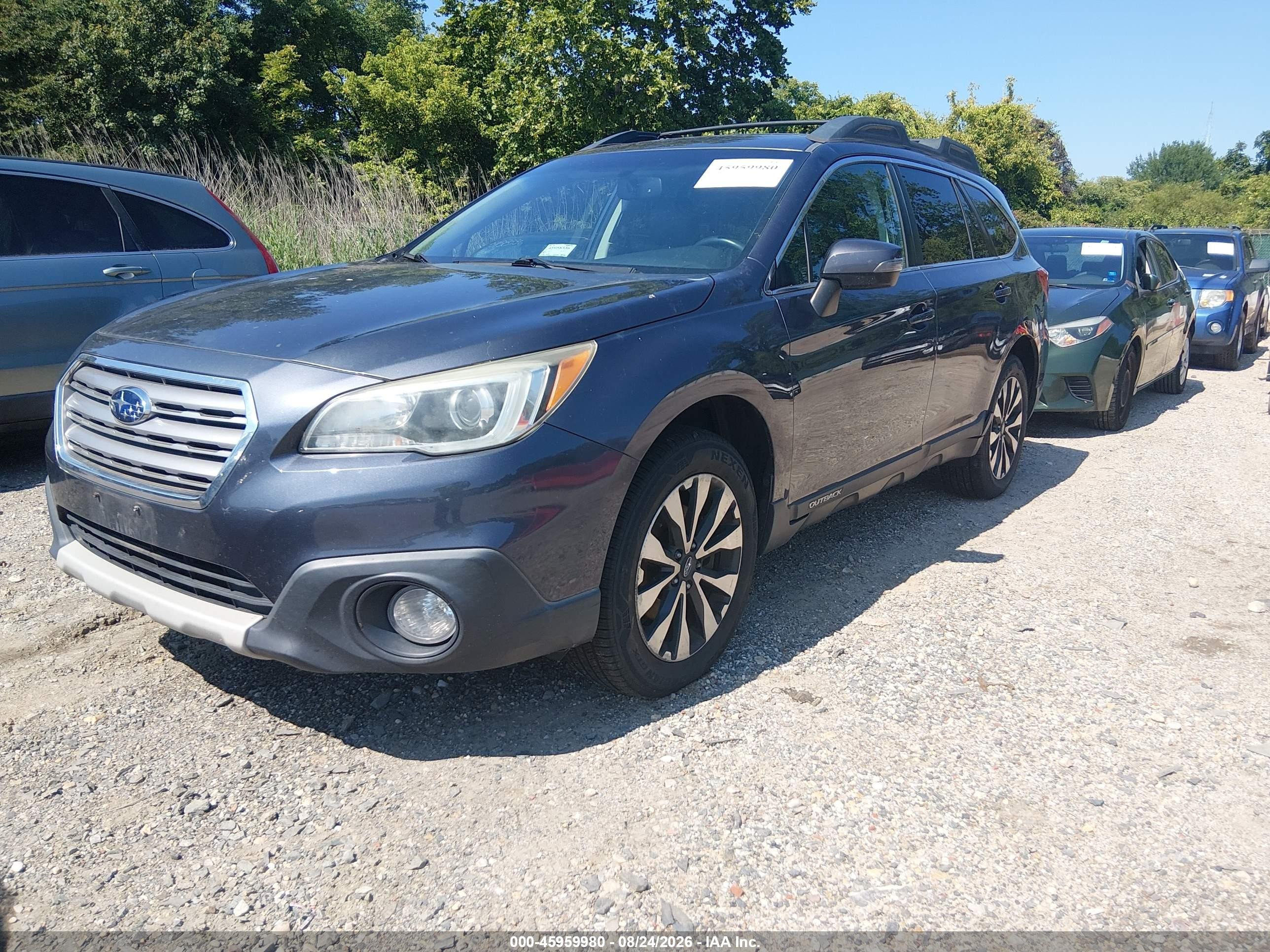2015 Subaru Outback 3.6r Limited Gray vin: 4S4BSELC5F3228648