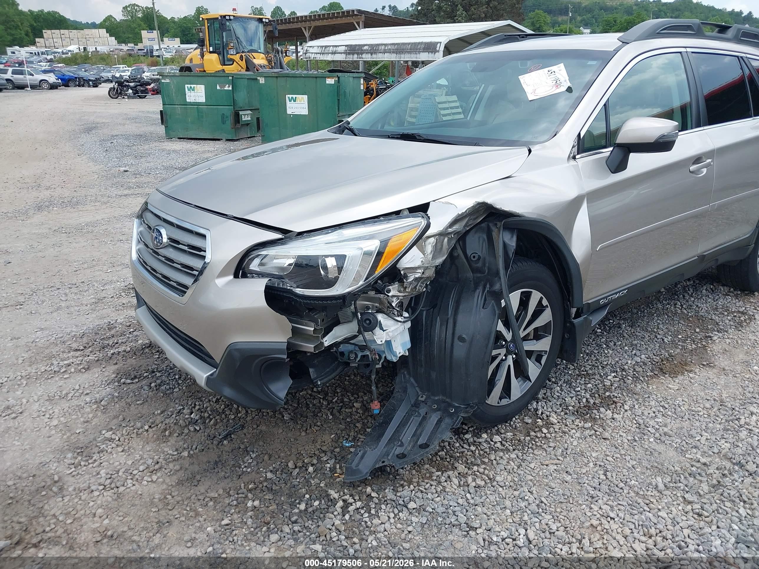 2015 Subaru Outback 3.6r Limited Beige vin: 4S4BSENC0F3339931