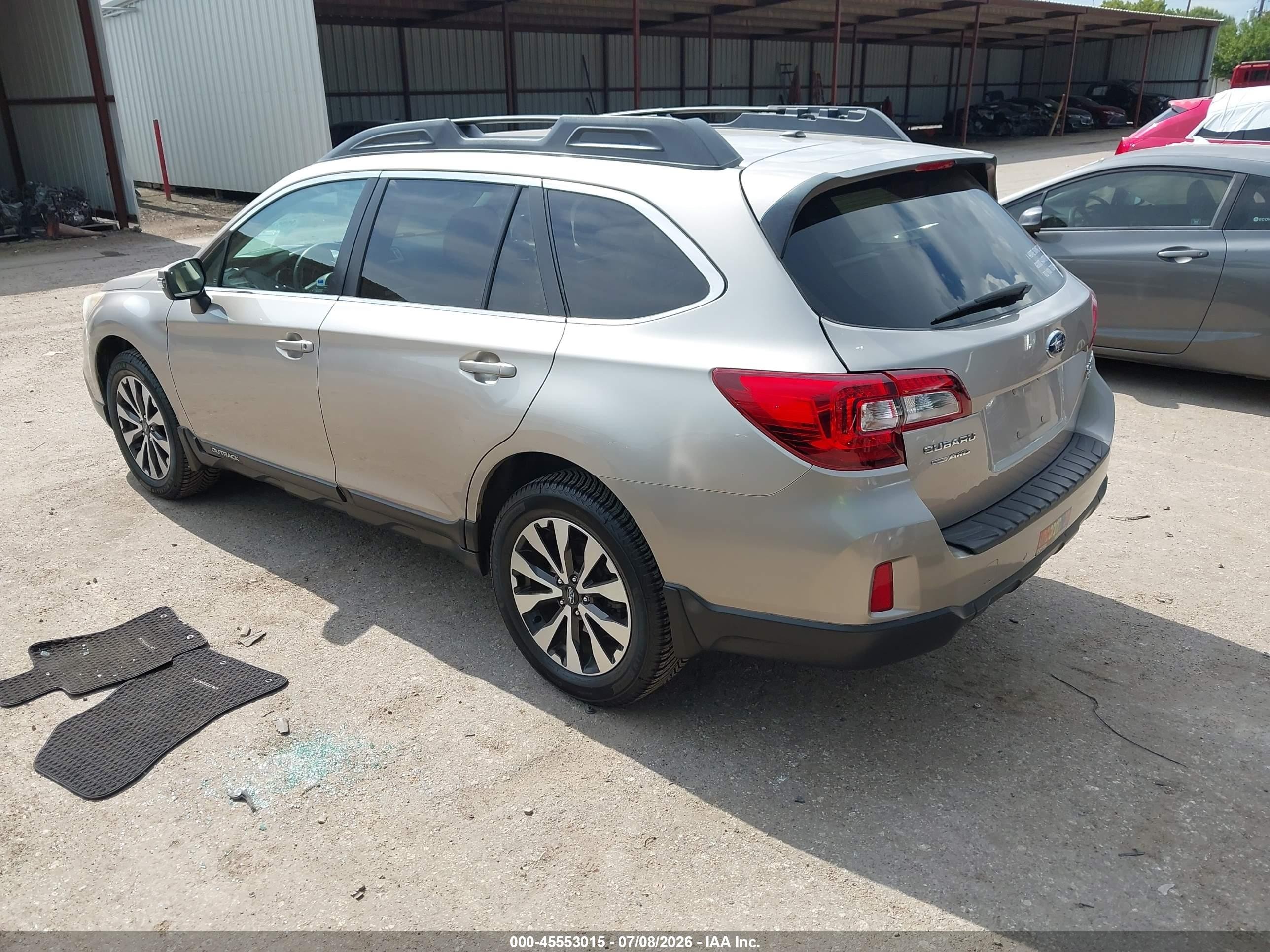 2015 Subaru Outback 3.6r Limited Gray vin: 4S4BSENC0F3353098