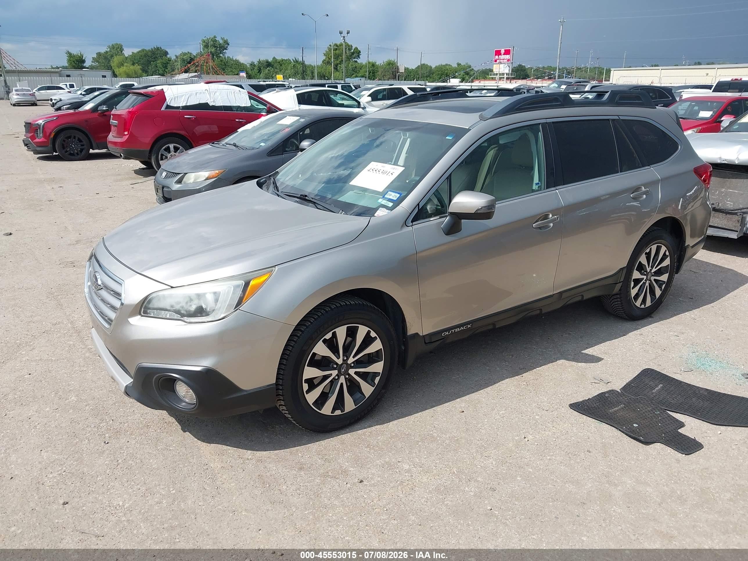 2015 Subaru Outback 3.6r Limited Gray vin: 4S4BSENC0F3353098